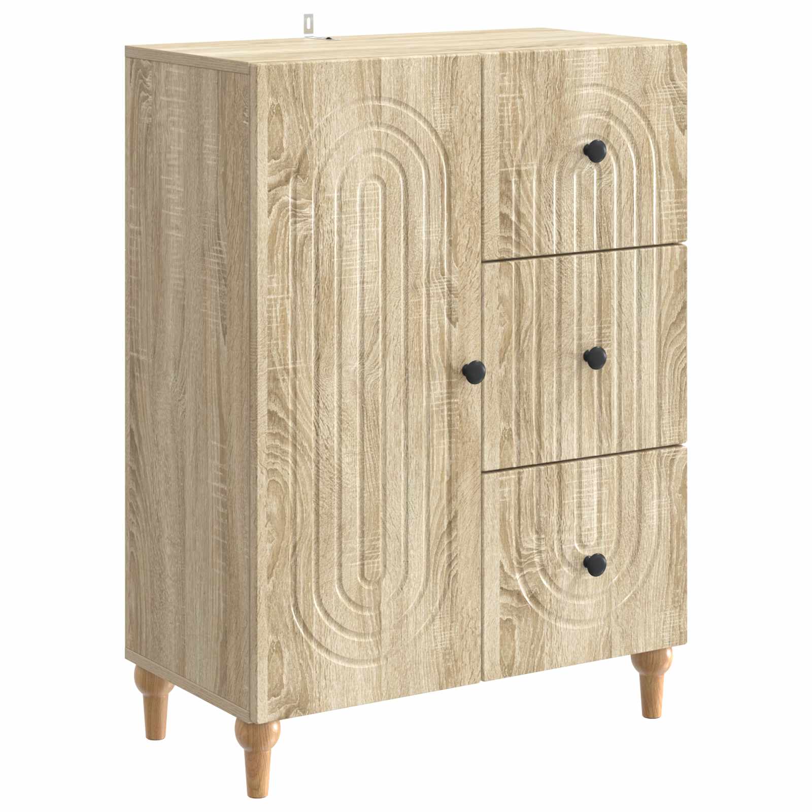 Dressoir met lade Sonoma Eiken 66 x 34,5 x 90 cm Bewerkt hout is nu te koop bij PeponiXL, paradijselijk wonen!