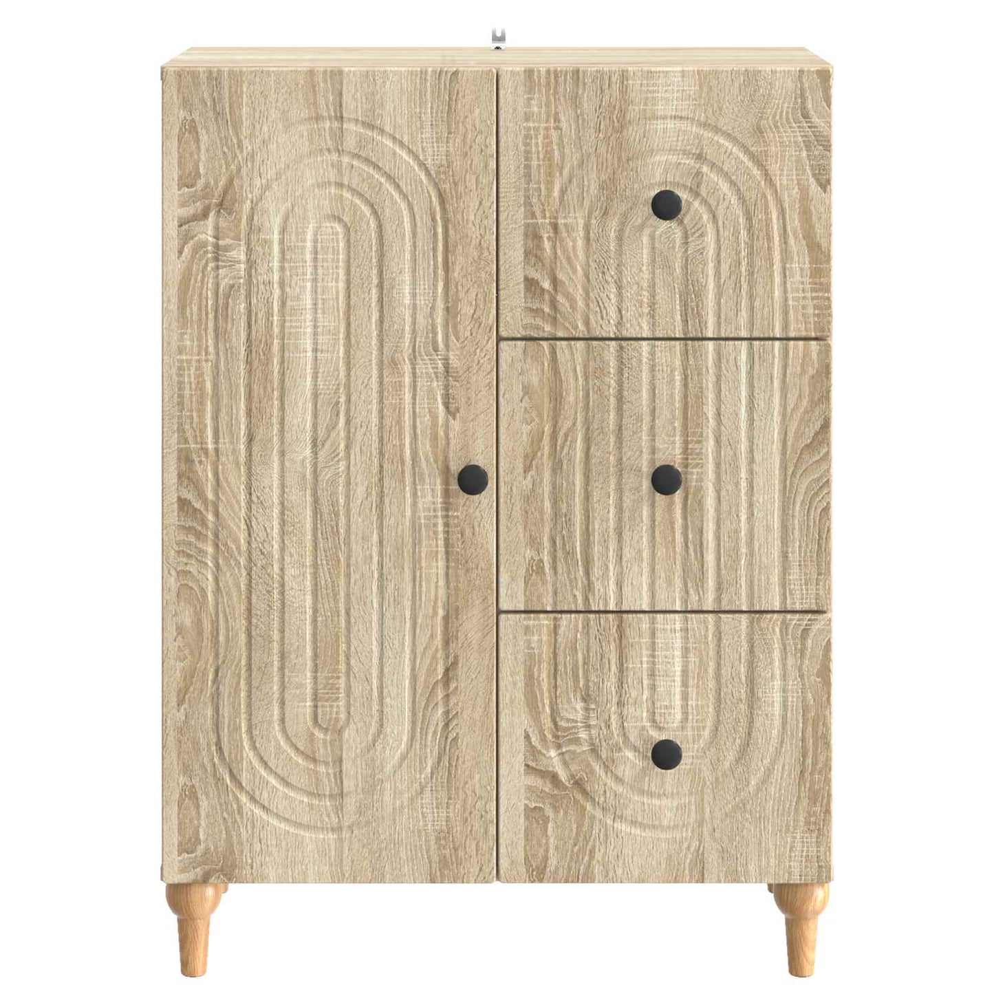 Dressoir met lade Sonoma Eiken 66 x 34,5 x 90 cm Bewerkt hout is nu te koop bij PeponiXL, paradijselijk wonen!
