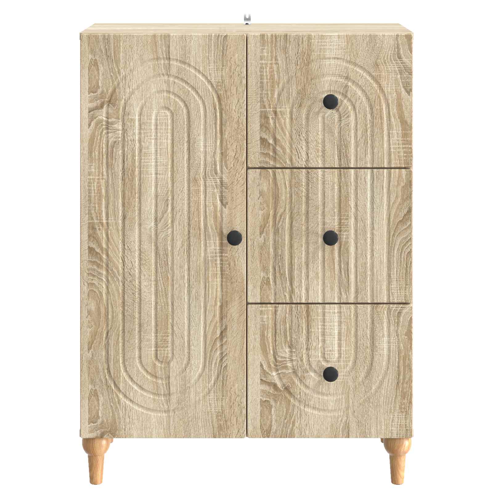 Dressoir met lade Sonoma Eiken 66 x 34,5 x 90 cm Bewerkt hout is nu te koop bij PeponiXL, paradijselijk wonen!