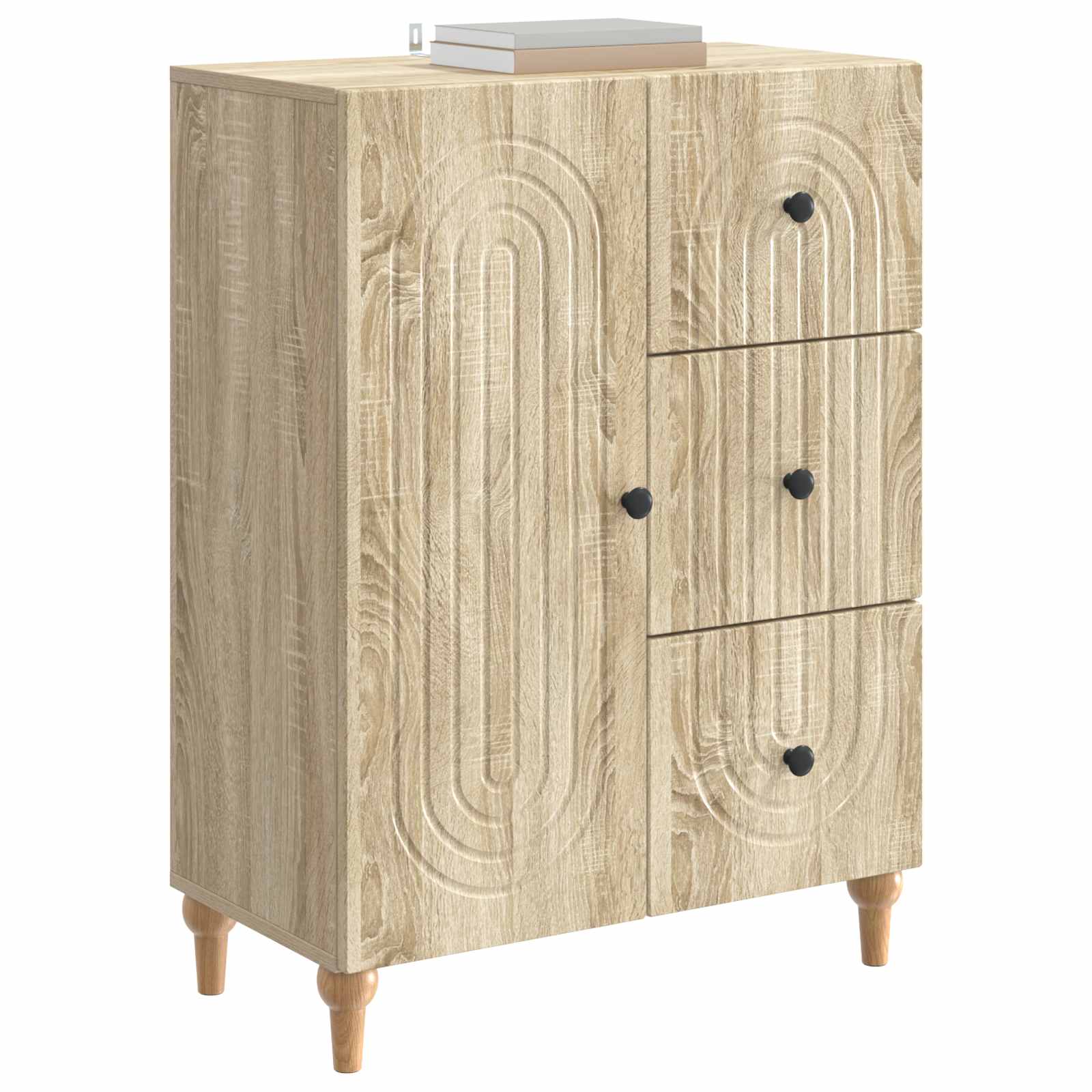 Dressoir met lade Sonoma Eiken 66 x 34,5 x 90 cm Bewerkt hout is nu te koop bij PeponiXL, paradijselijk wonen!