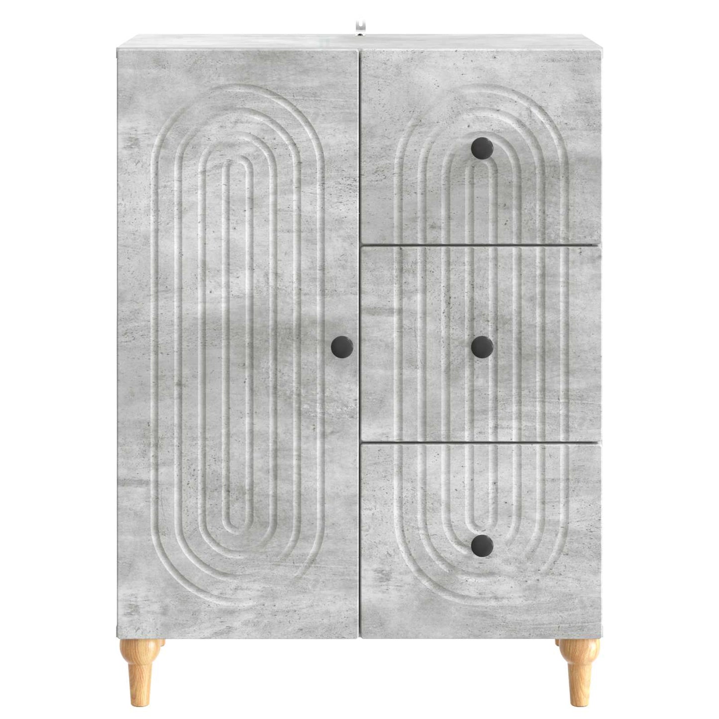 Dressoir met lade Betongrijs 66 x 34,5 x 90 cm Bewerkt hout is nu te koop bij PeponiXL, paradijselijk wonen!