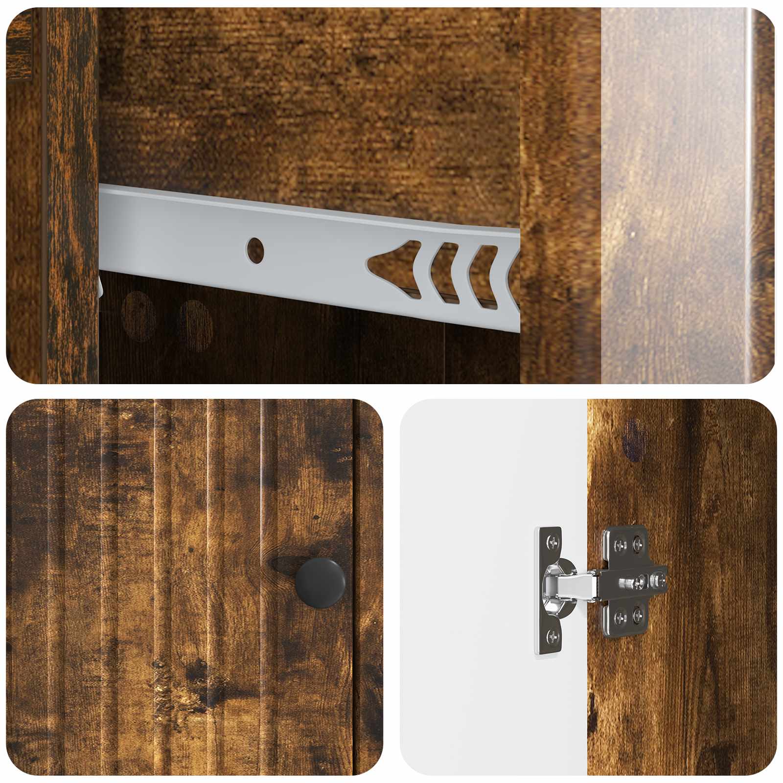 Dressoir met lade Gerookt eiken 66 x 34,5 x 90 cm Bewerkt hout is nu te koop bij PeponiXL, paradijselijk wonen!