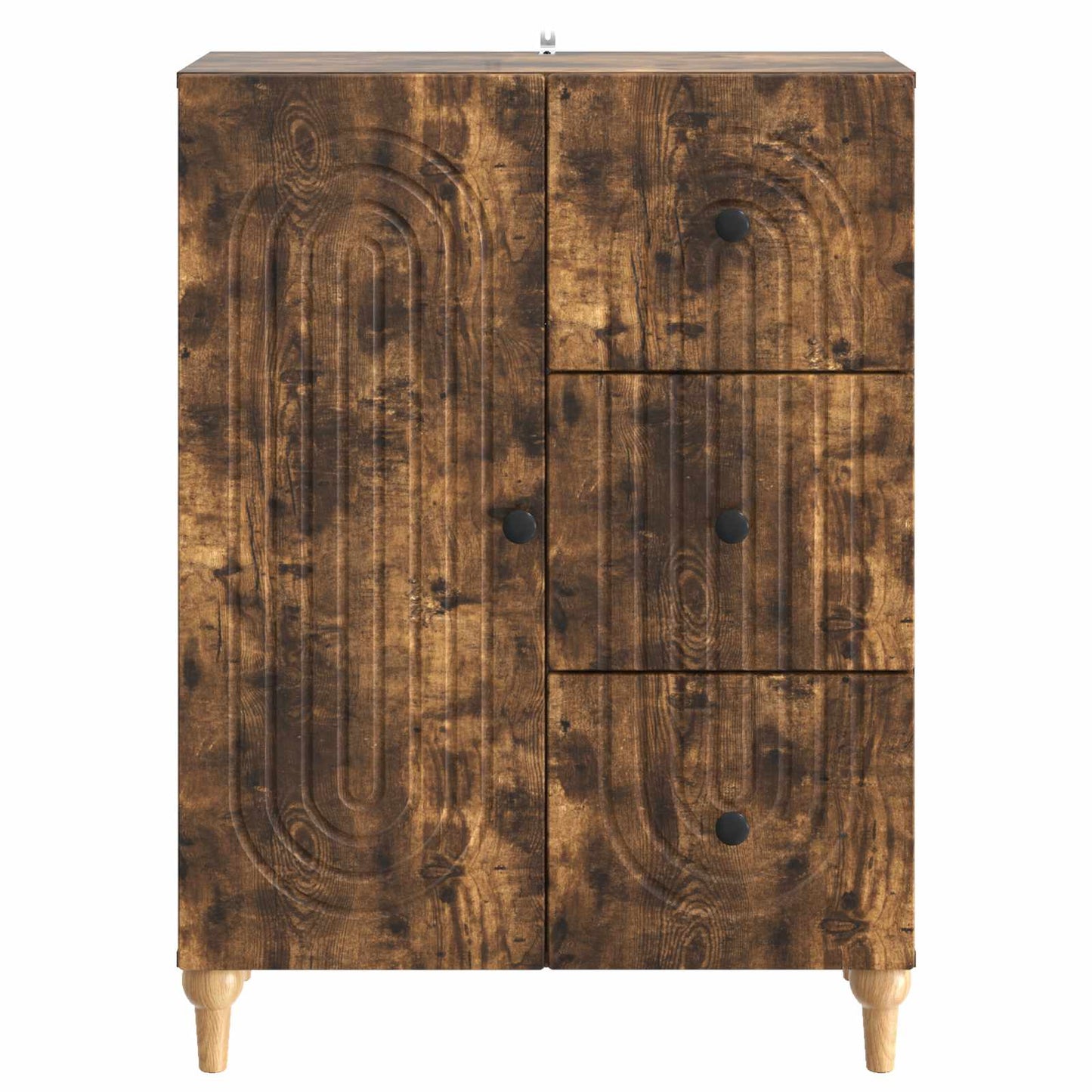 Dressoir met lade Gerookt eiken 66 x 34,5 x 90 cm Bewerkt hout is nu te koop bij PeponiXL, paradijselijk wonen!