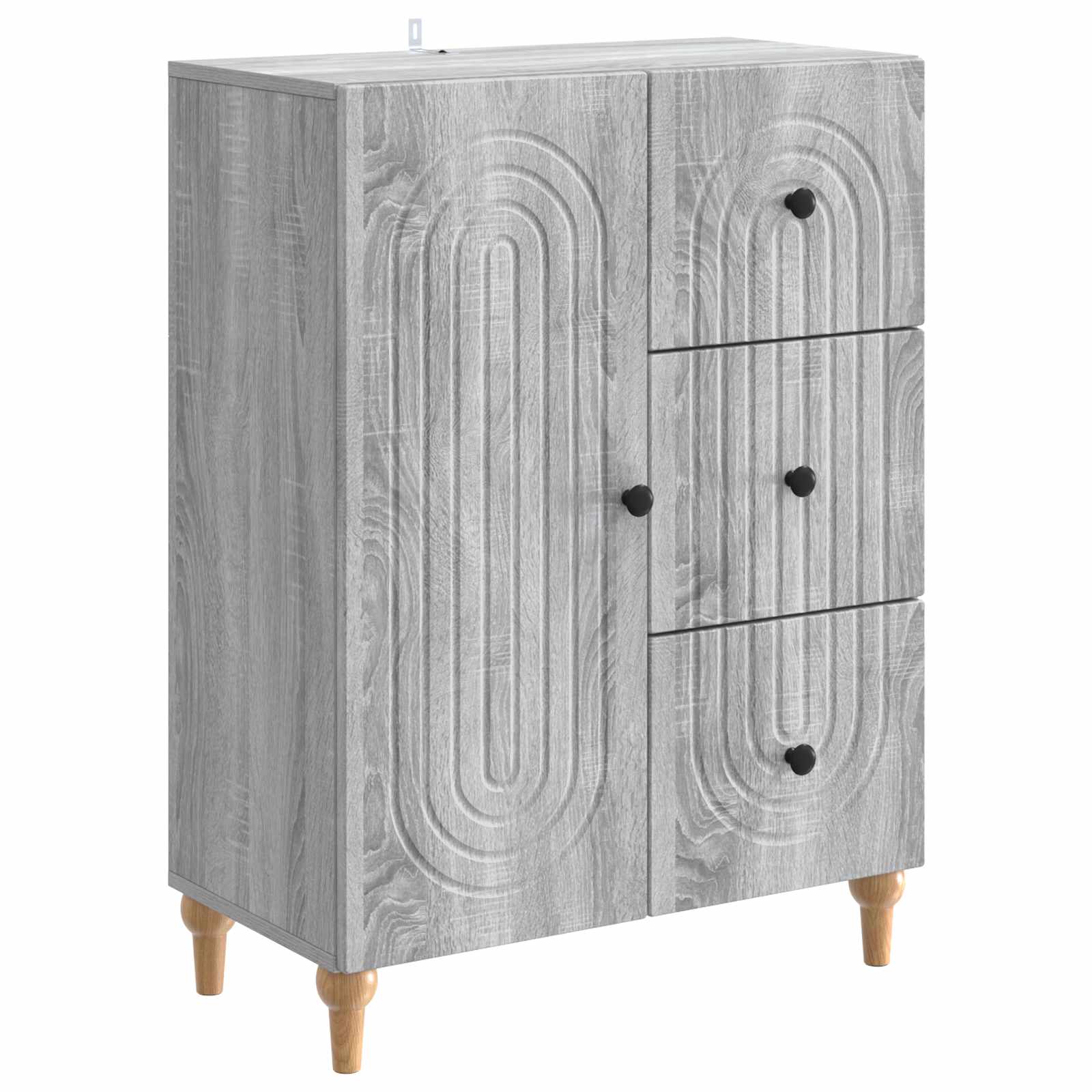 Dressoir met lade Grijs sonoma 66 x 34,5 x 90 cm Bewerkt hout is nu te koop bij PeponiXL, paradijselijk wonen!