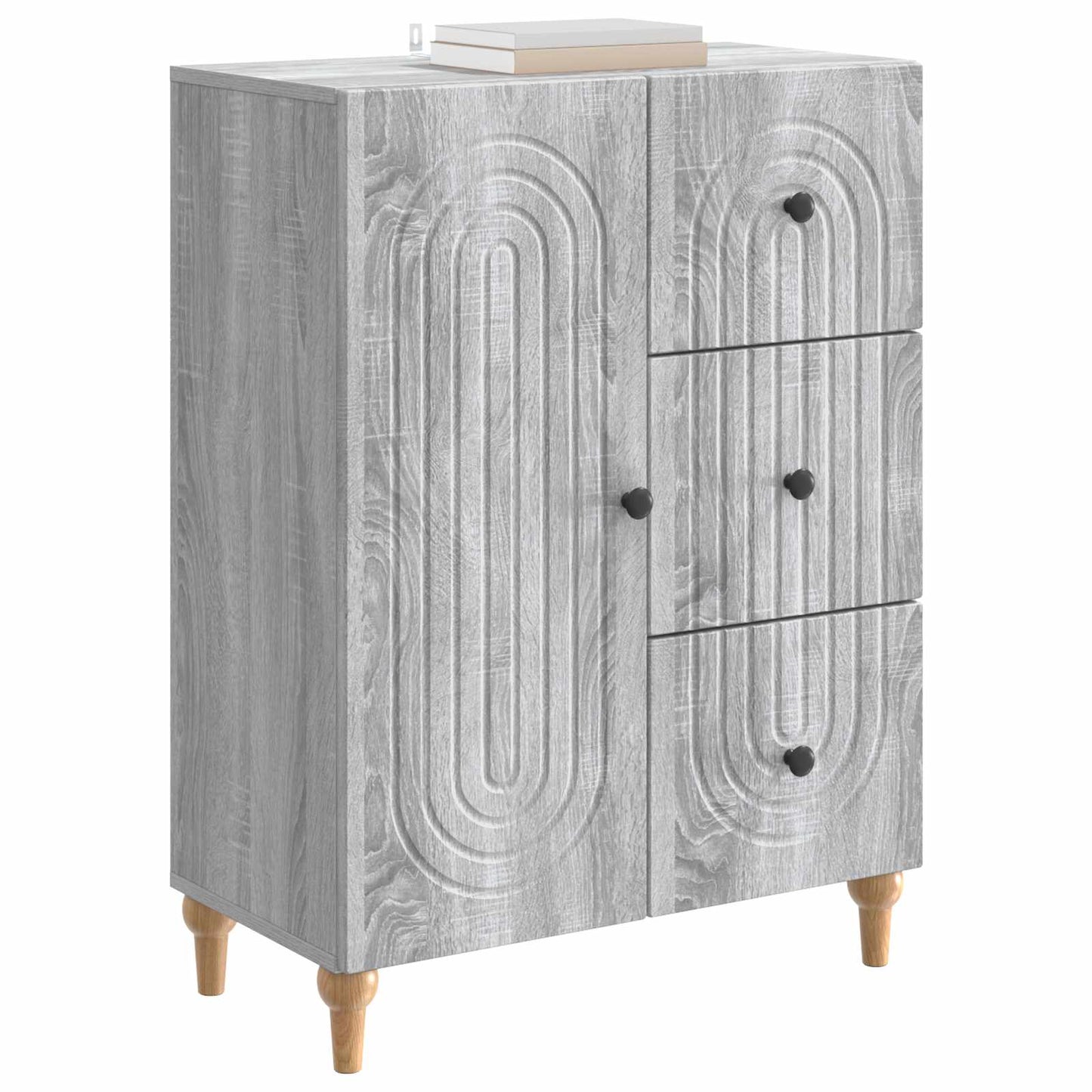 Dressoir met lade Grijs sonoma 66 x 34,5 x 90 cm Bewerkt hout is nu te koop bij PeponiXL, paradijselijk wonen!