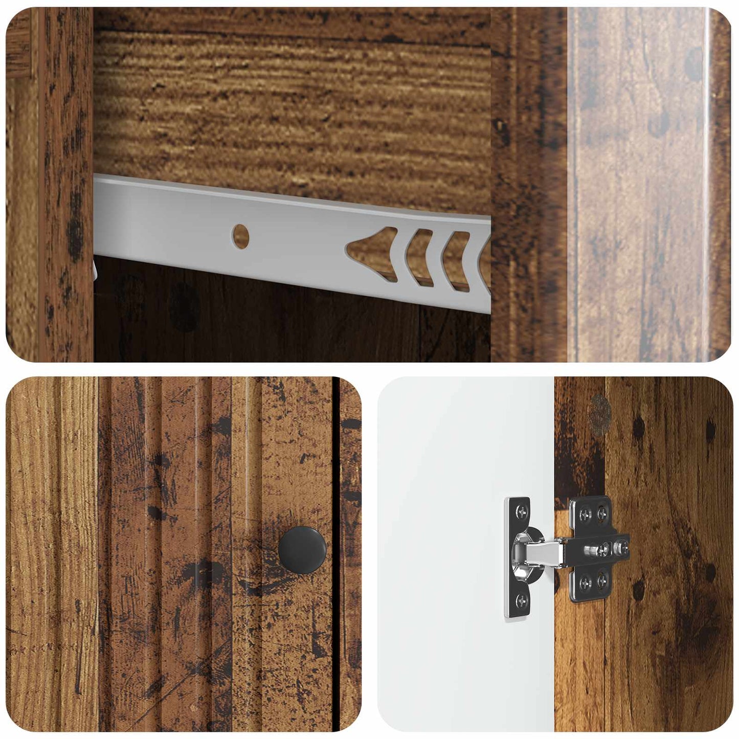 Dressoir met lade Oud hout 66 x 34,5 x 90 cm Bewerkt hout is nu te koop bij PeponiXL, paradijselijk wonen!