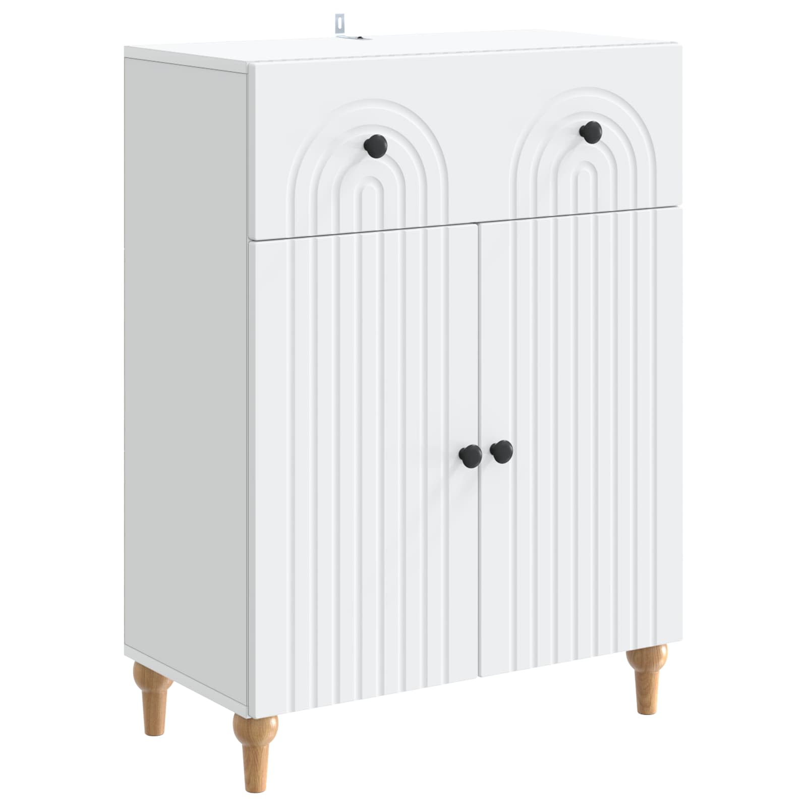 Dressoir Wit 66 x 34,5 x 90 cm Bewerkt hout is nu te koop bij PeponiXL, paradijselijk wonen!
