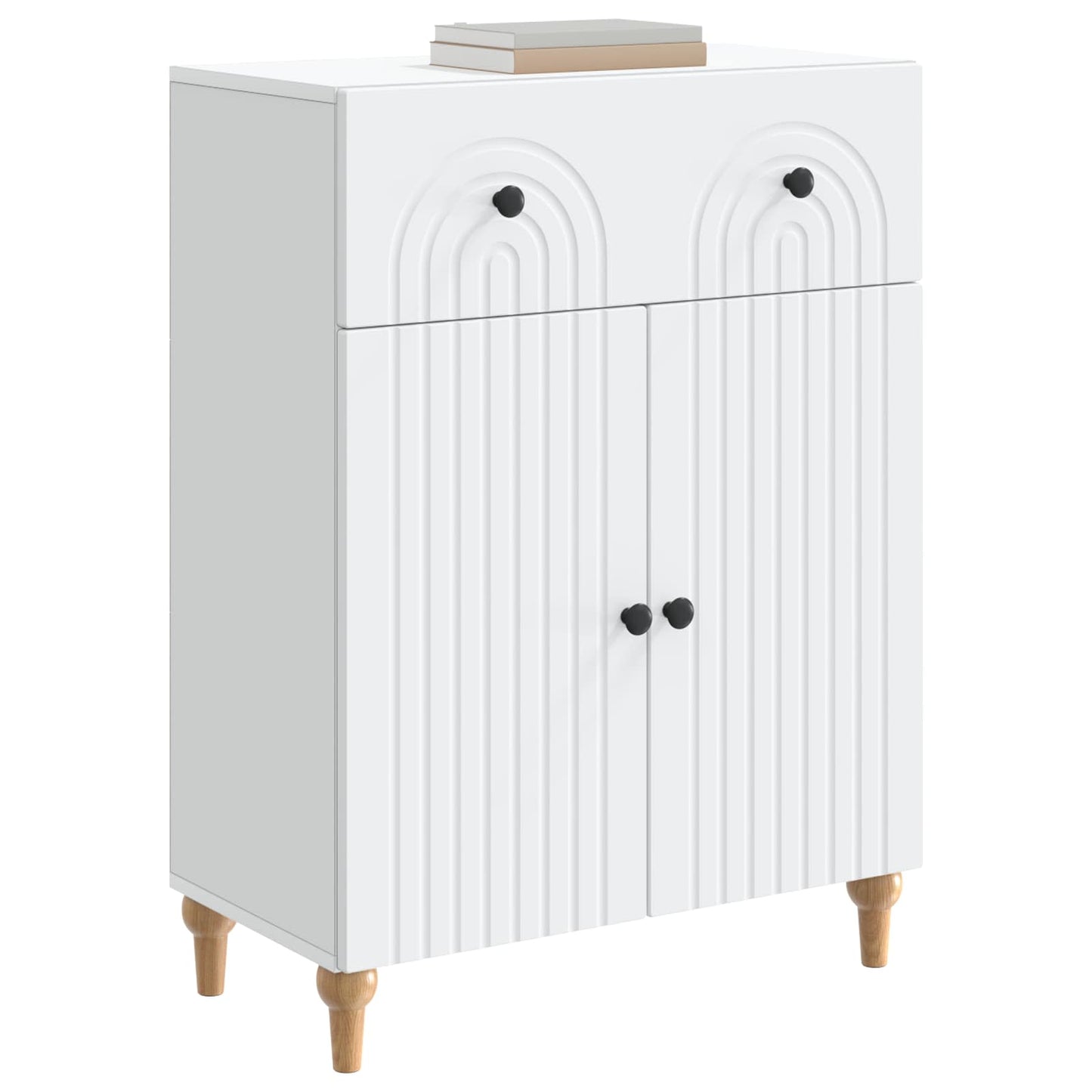 Dressoir Wit 66 x 34,5 x 90 cm Bewerkt hout is nu te koop bij PeponiXL, paradijselijk wonen!