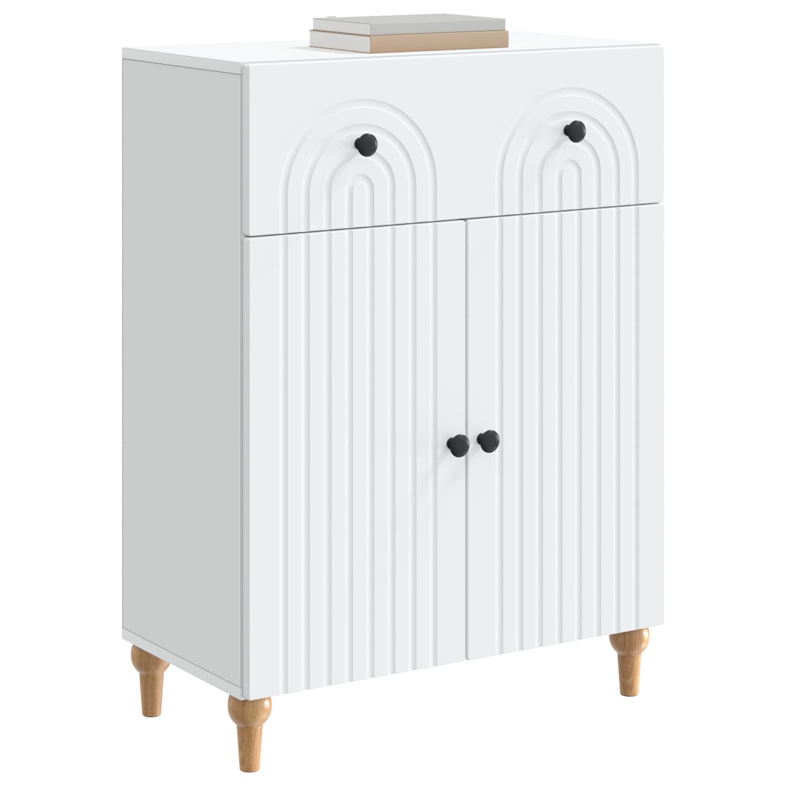 Dressoir Wit 66 x 34,5 x 90 cm Bewerkt hout is nu te koop bij PeponiXL, paradijselijk wonen!