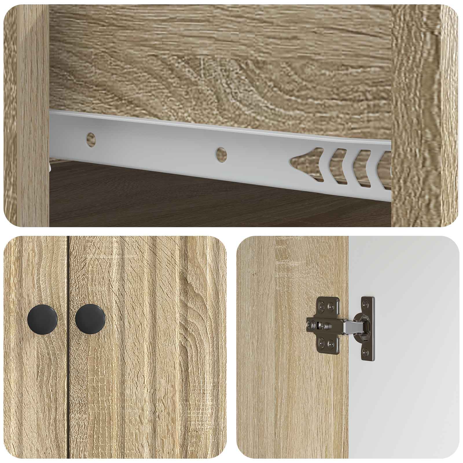 Dressoir met lade Sonoma Eiken 66 x 34,5 x 90 cm Bewerkt hout is nu te koop bij PeponiXL, paradijselijk wonen!
