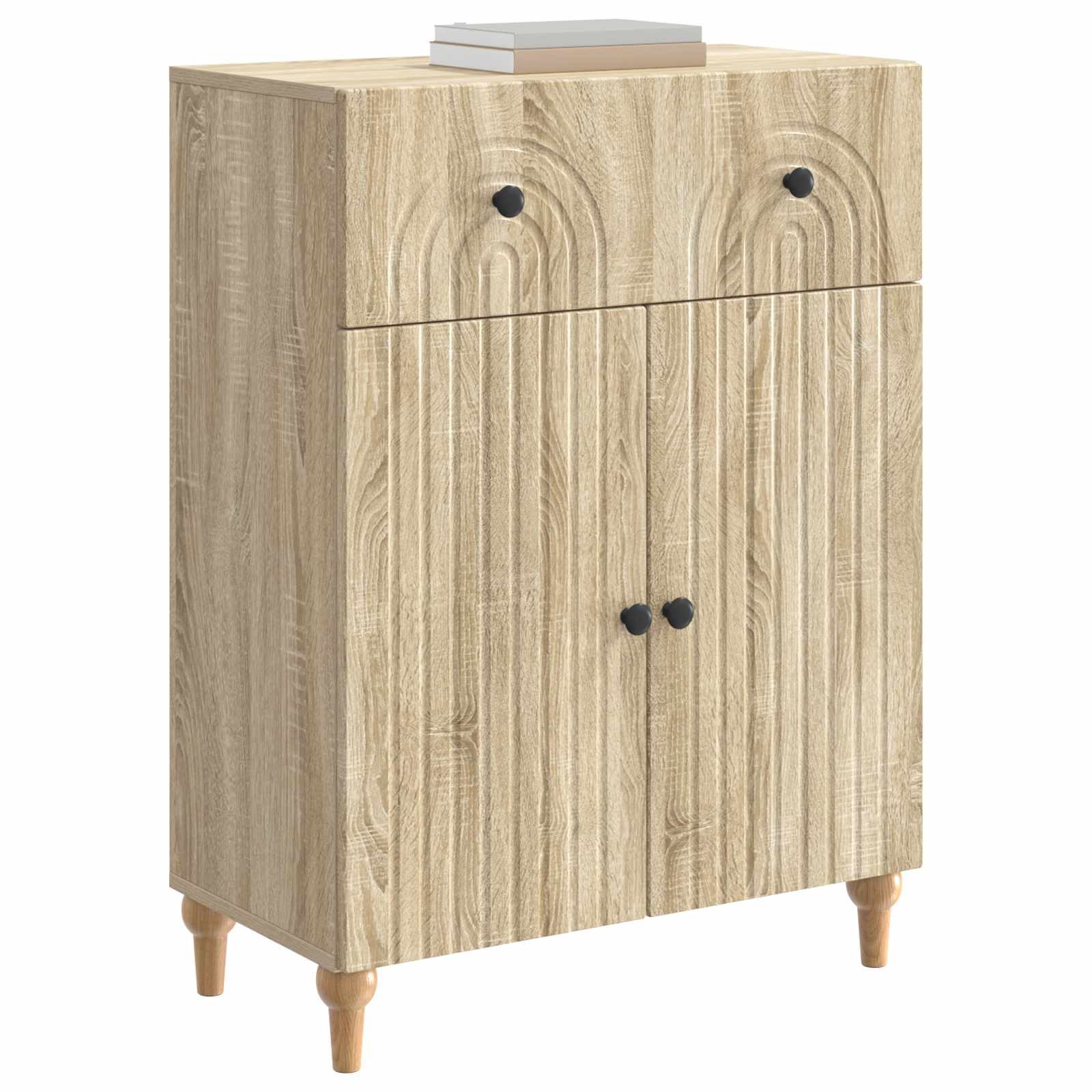 Dressoir met lade Sonoma Eiken 66 x 34,5 x 90 cm Bewerkt hout is nu te koop bij PeponiXL, paradijselijk wonen!