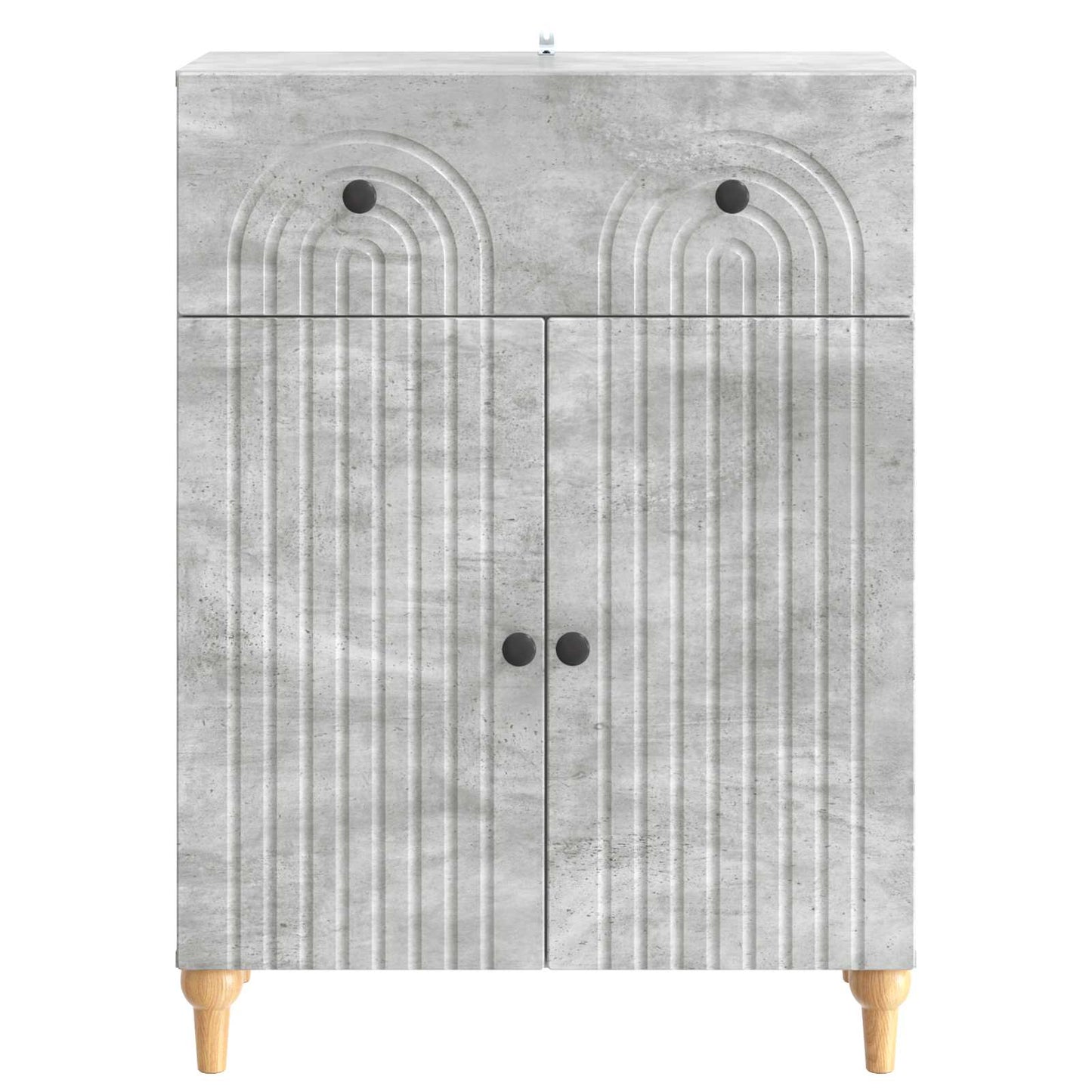 Dressoir met lade Betongrijs 66 x 34,5 x 90 cm Bewerkt hout is nu te koop bij PeponiXL, paradijselijk wonen!