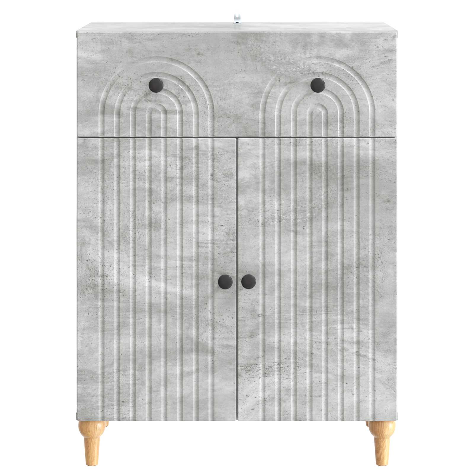 Dressoir met lade Betongrijs 66 x 34,5 x 90 cm Bewerkt hout is nu te koop bij PeponiXL, paradijselijk wonen!