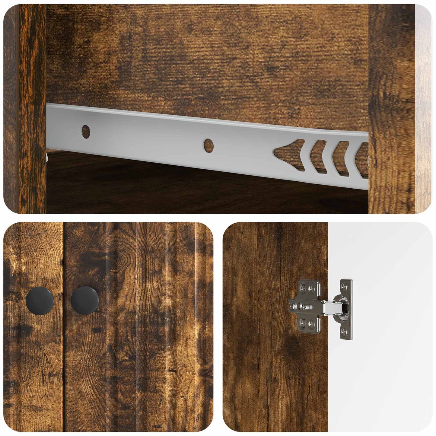 Dressoir met lade Gerookt eiken 66 x 34,5 x 90 cm Bewerkt hout is nu te koop bij PeponiXL, paradijselijk wonen!
