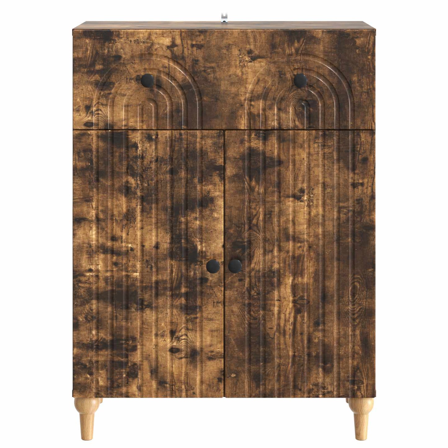 Dressoir met lade Gerookt eiken 66 x 34,5 x 90 cm Bewerkt hout is nu te koop bij PeponiXL, paradijselijk wonen!