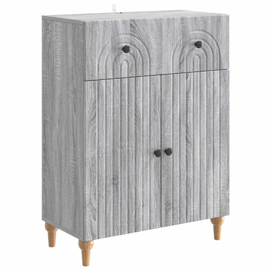 Dressoir met lade Grijs sonoma 66 x 34,5 x 90 cm Bewerkt hout is nu te koop bij PeponiXL, paradijselijk wonen!