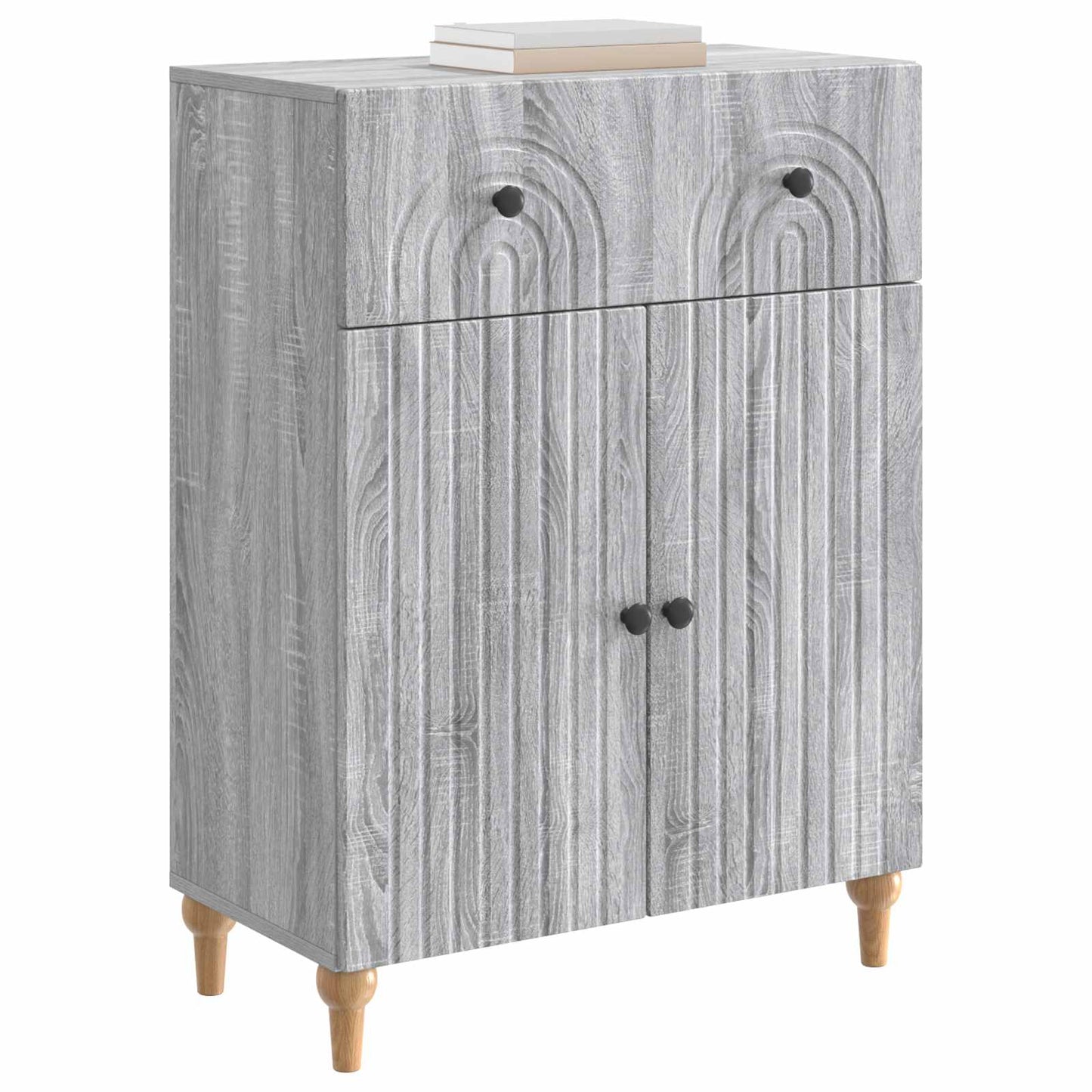 Dressoir met lade Grijs sonoma 66 x 34,5 x 90 cm Bewerkt hout is nu te koop bij PeponiXL, paradijselijk wonen!