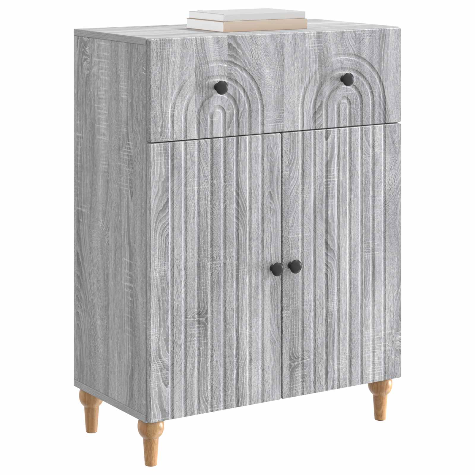 Dressoir met lade Grijs sonoma 66 x 34,5 x 90 cm Bewerkt hout is nu te koop bij PeponiXL, paradijselijk wonen!