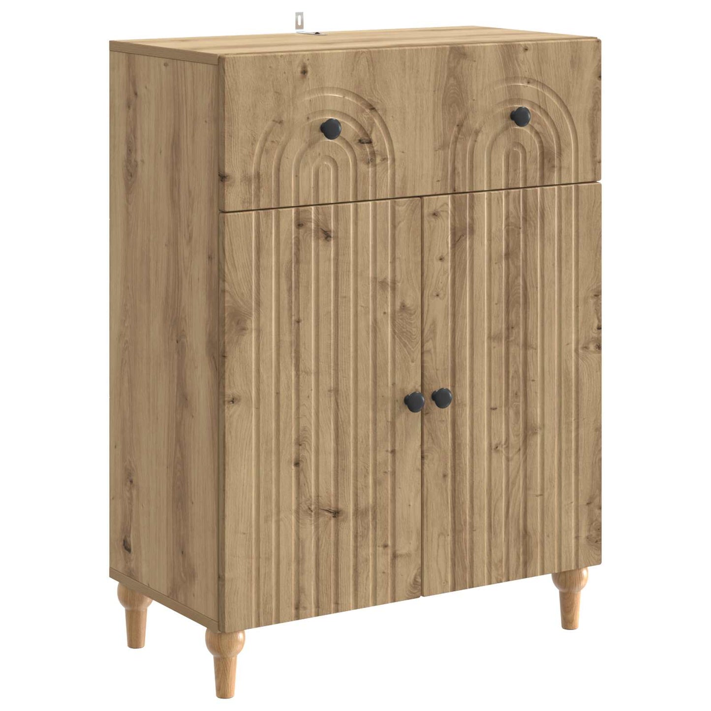 Dressoir Artisanaal eiken 66 x 34,5 x 90 cm Bewerkt hout is nu te koop bij PeponiXL, paradijselijk wonen!