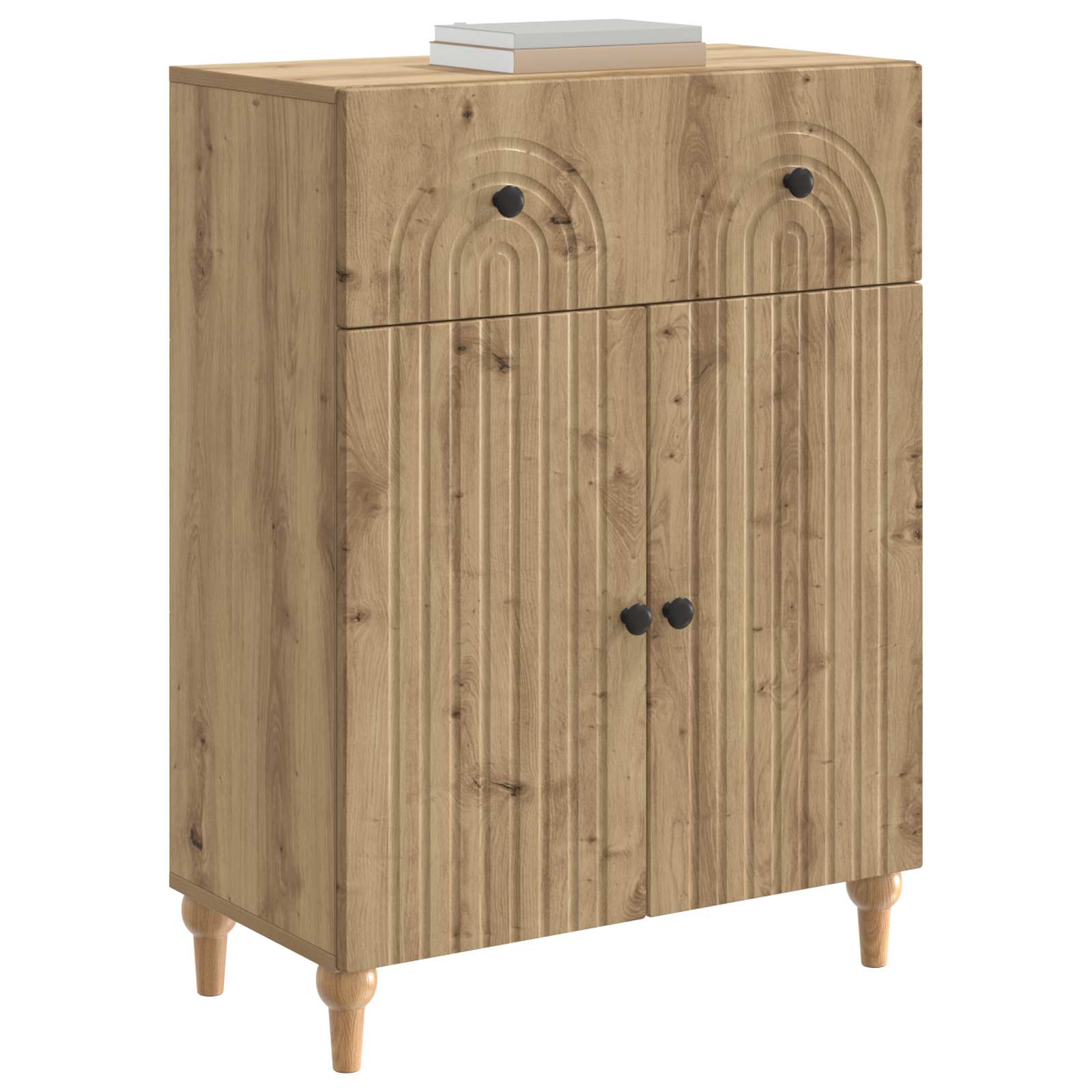 Dressoir Artisanaal eiken 66 x 34,5 x 90 cm Bewerkt hout is nu te koop bij PeponiXL, paradijselijk wonen!