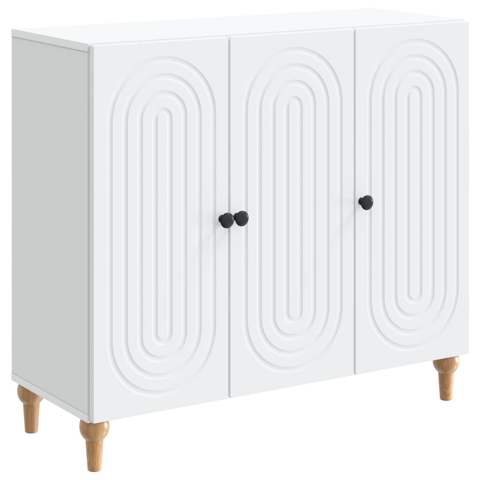 Dressoir Wit 89 x 34,5 x 80 cm Bewerkt hout is nu te koop bij PeponiXL, paradijselijk wonen!