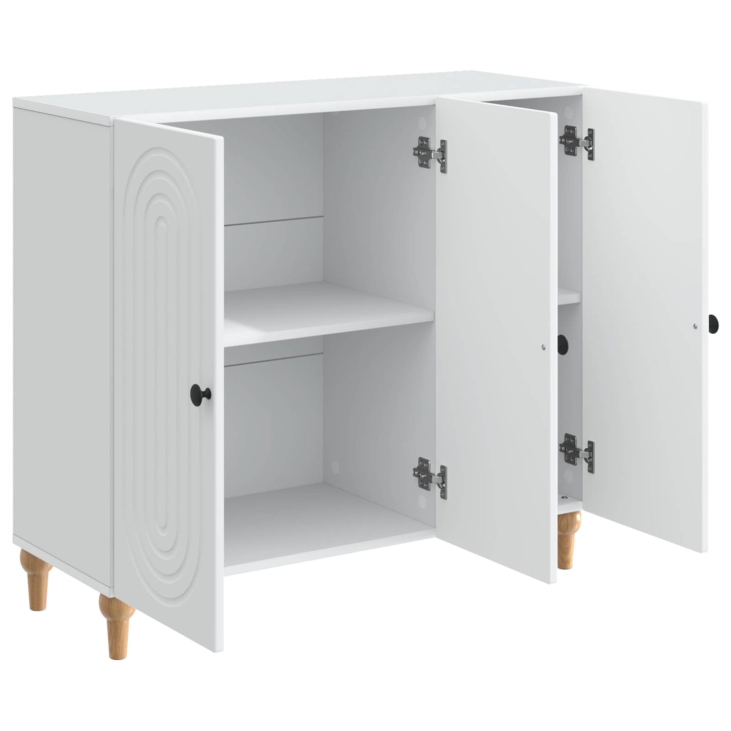 Dressoir Wit 89 x 34,5 x 80 cm Bewerkt hout is nu te koop bij PeponiXL, paradijselijk wonen!