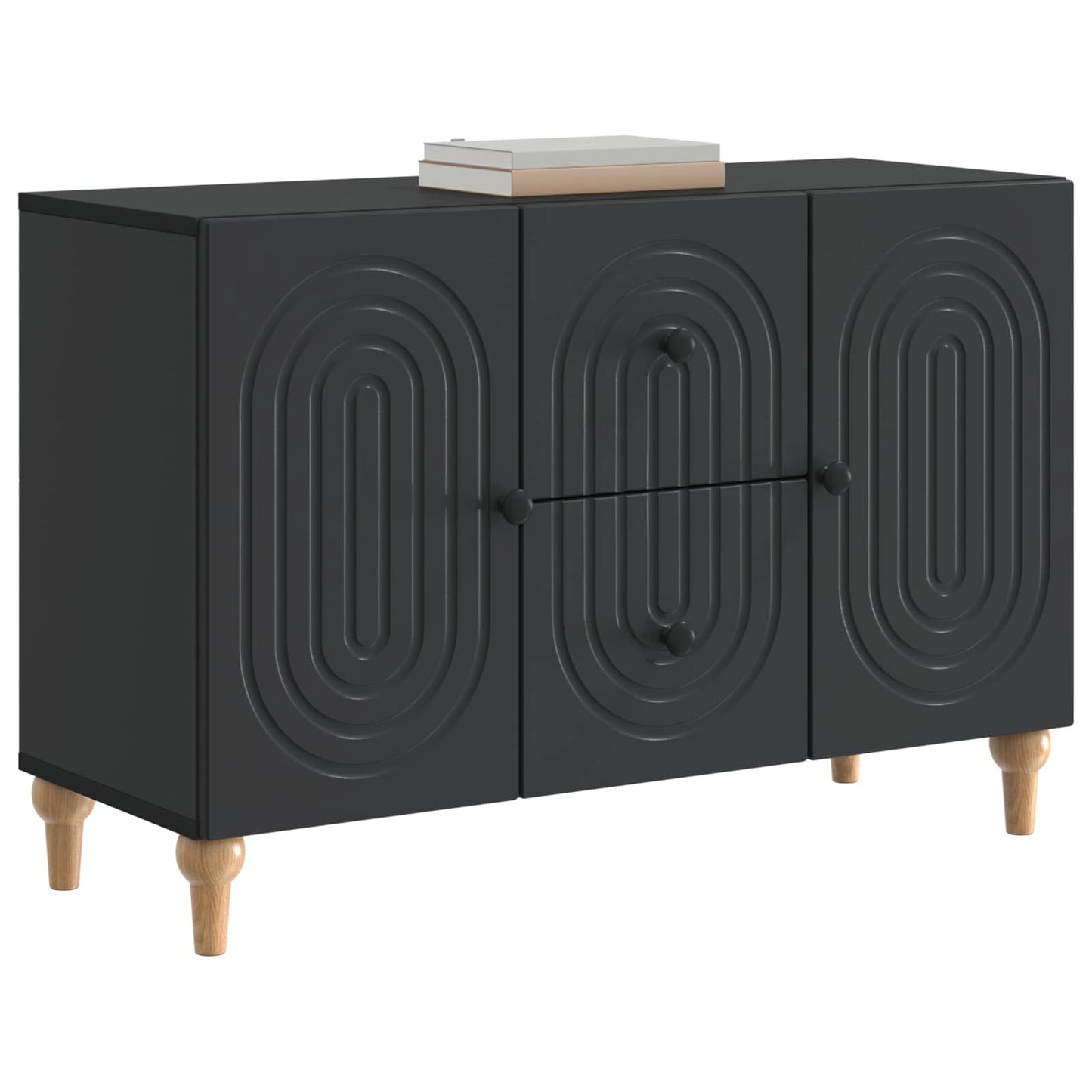 TV-kast met lade Zwart 89 x 34,5 x 60 cm Bewerkt hout is nu te koop bij PeponiXL, paradijselijk wonen!