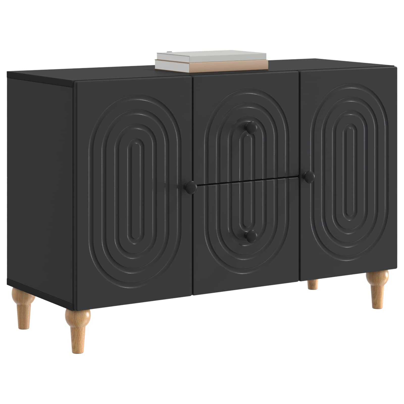 TV-kast met lade Zwart 89 x 34,5 x 60 cm Bewerkt hout is nu te koop bij PeponiXL, paradijselijk wonen!