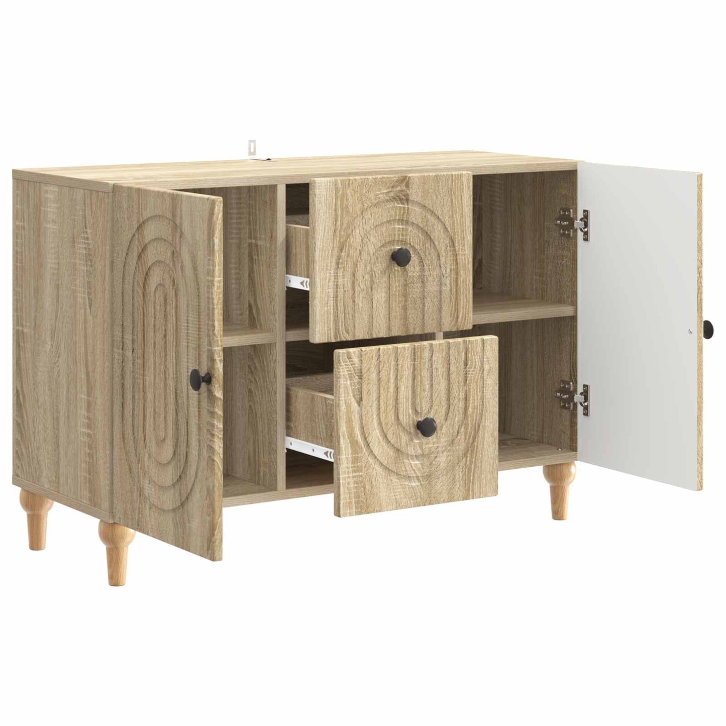 TV-kast met lade Sonoma Eiken 89 x 34,5 x 60 cm Bewerkt hout is nu te koop bij PeponiXL, paradijselijk wonen!