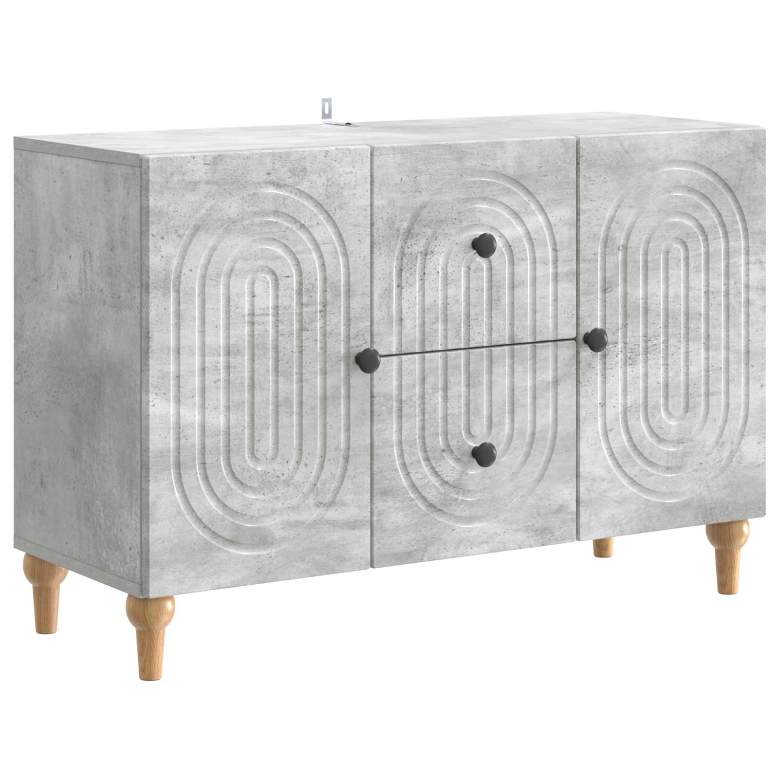TV-kast met lade Betongrijs 89 x 34,5 x 60 cm Bewerkt hout is nu te koop bij PeponiXL, paradijselijk wonen!