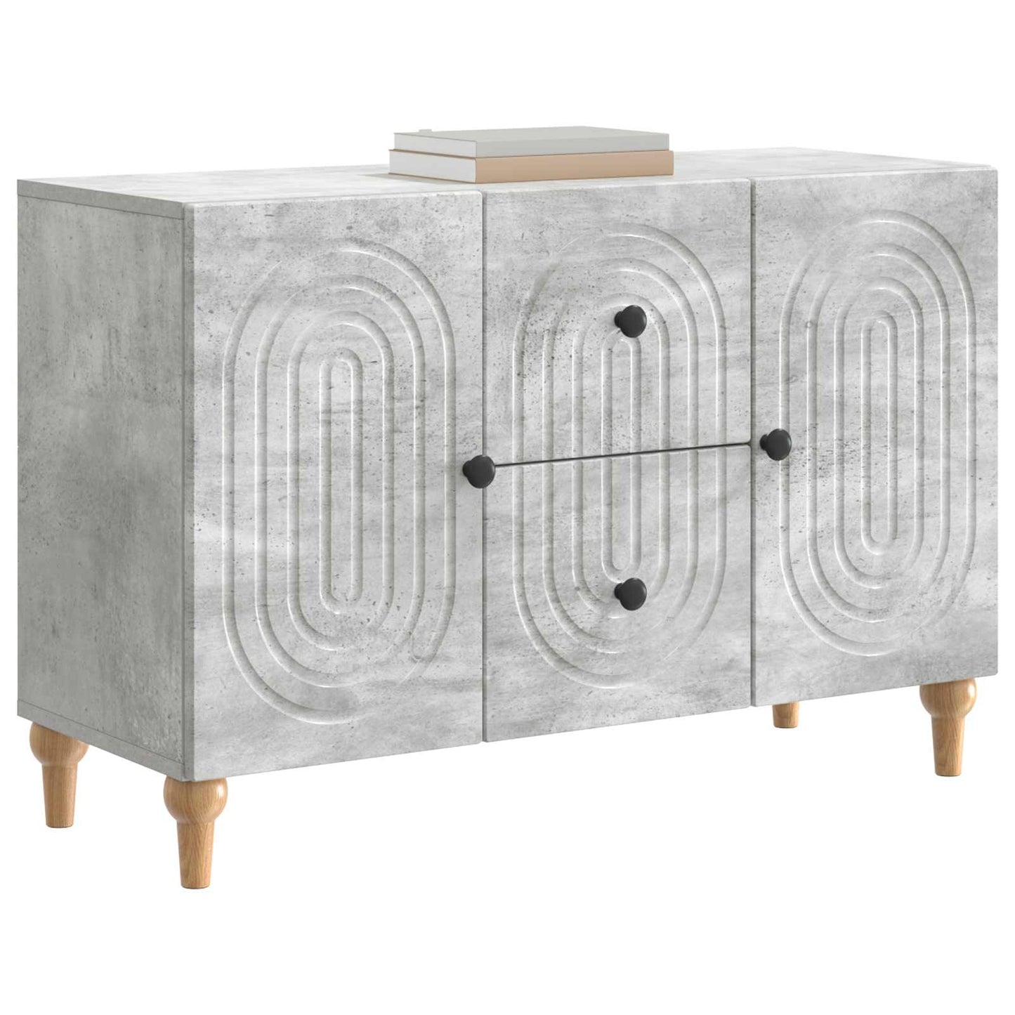 TV-kast met lade Betongrijs 89 x 34,5 x 60 cm Bewerkt hout is nu te koop bij PeponiXL, paradijselijk wonen!