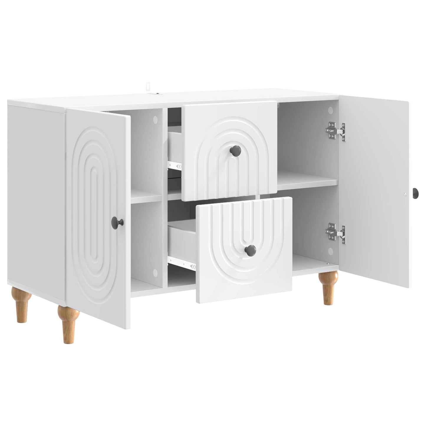 TV-kast met lade Hoogglans Wit 89 x 34,5 x 60 cm Bewerkt hout is nu te koop bij PeponiXL, paradijselijk wonen!