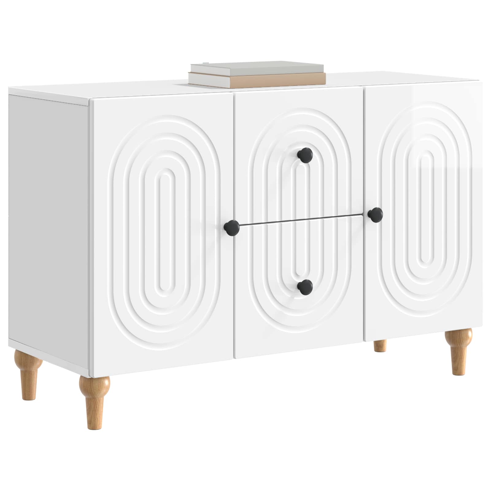 TV-kast met lade Hoogglans Wit 89 x 34,5 x 60 cm Bewerkt hout is nu te koop bij PeponiXL, paradijselijk wonen!