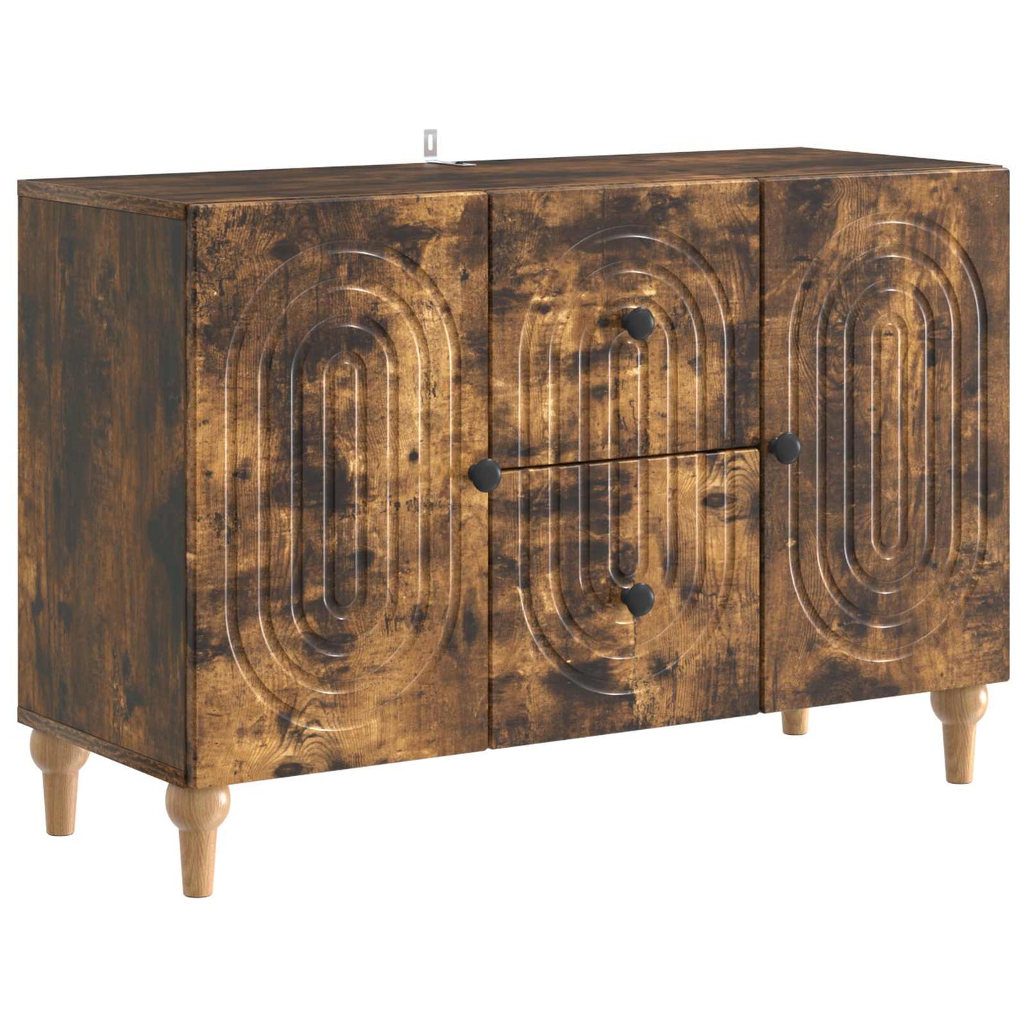 TV-kast met lade Gerookt eiken 89 x 34,5 x 60 cm Bewerkt hout is nu te koop bij PeponiXL, paradijselijk wonen!