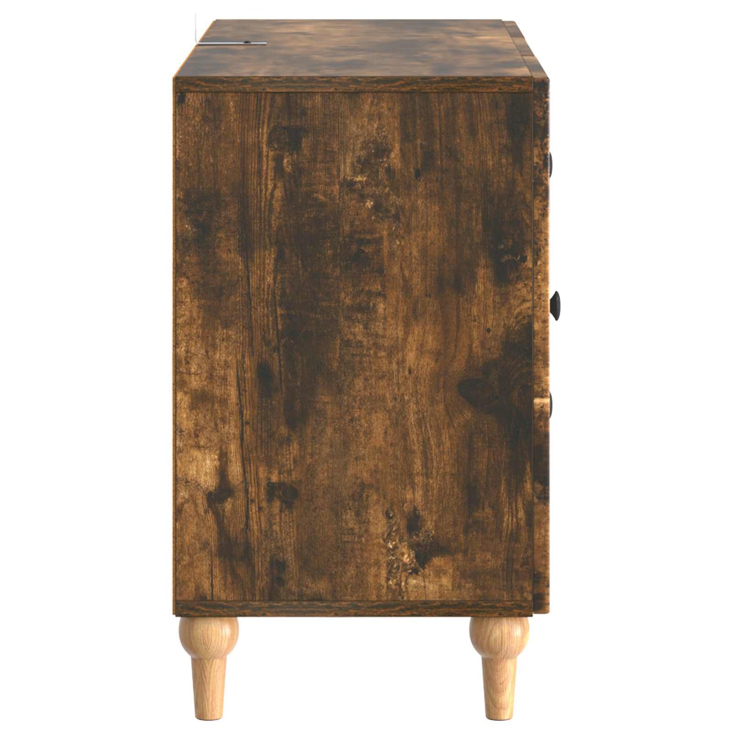 TV-kast met lade Gerookt eiken 89 x 34,5 x 60 cm Bewerkt hout is nu te koop bij PeponiXL, paradijselijk wonen!