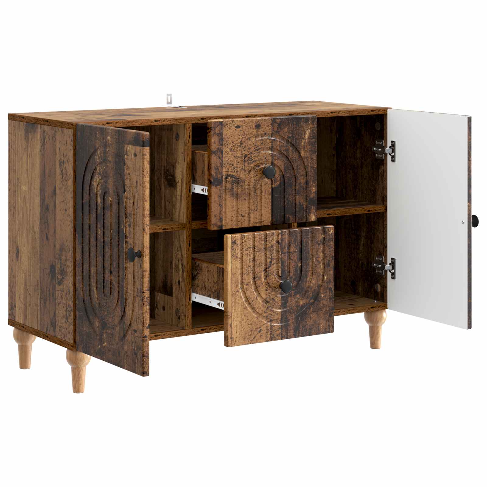 TV-kast met lade Oud hout 89 x 34,5 x 60 cm Bewerkt hout is nu te koop bij PeponiXL, paradijselijk wonen!