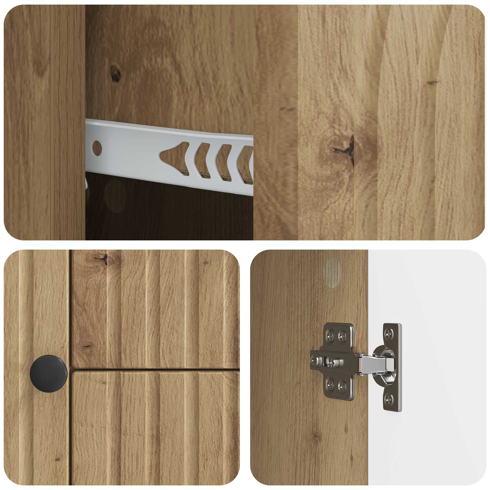 TV-kast Artisanaal eiken 89 x 34,5 x 60 cm Bewerkt hout is nu te koop bij PeponiXL, paradijselijk wonen!
