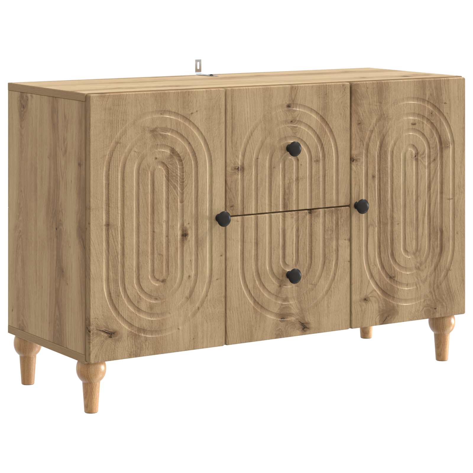 TV-kast Artisanaal eiken 89 x 34,5 x 60 cm Bewerkt hout is nu te koop bij PeponiXL, paradijselijk wonen!