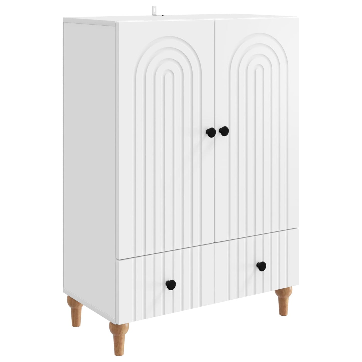 Dressoir Wit 66 x 34,5 x 95 cm Bewerkt hout is nu te koop bij PeponiXL, paradijselijk wonen!