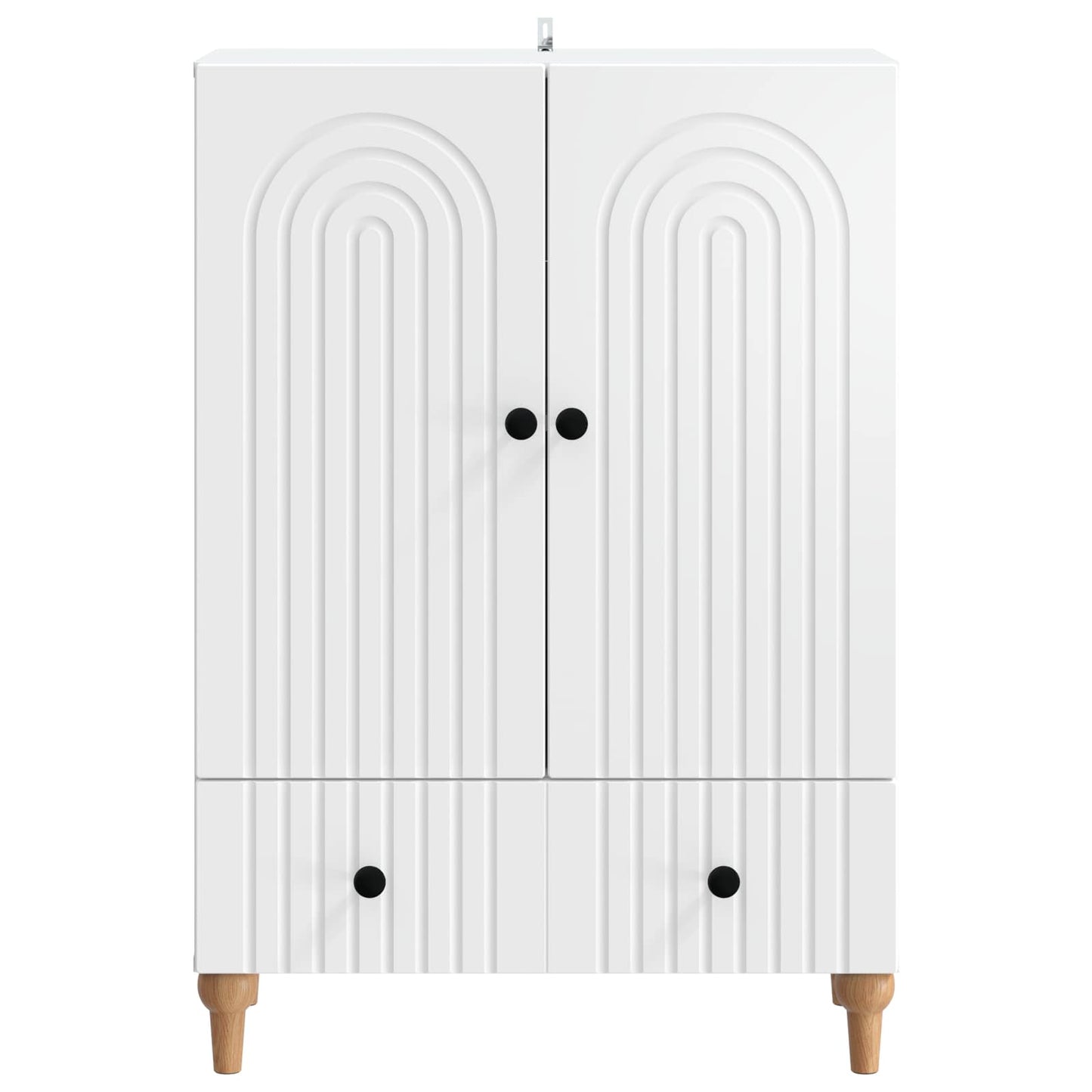 Dressoir Wit 66 x 34,5 x 95 cm Bewerkt hout is nu te koop bij PeponiXL, paradijselijk wonen!