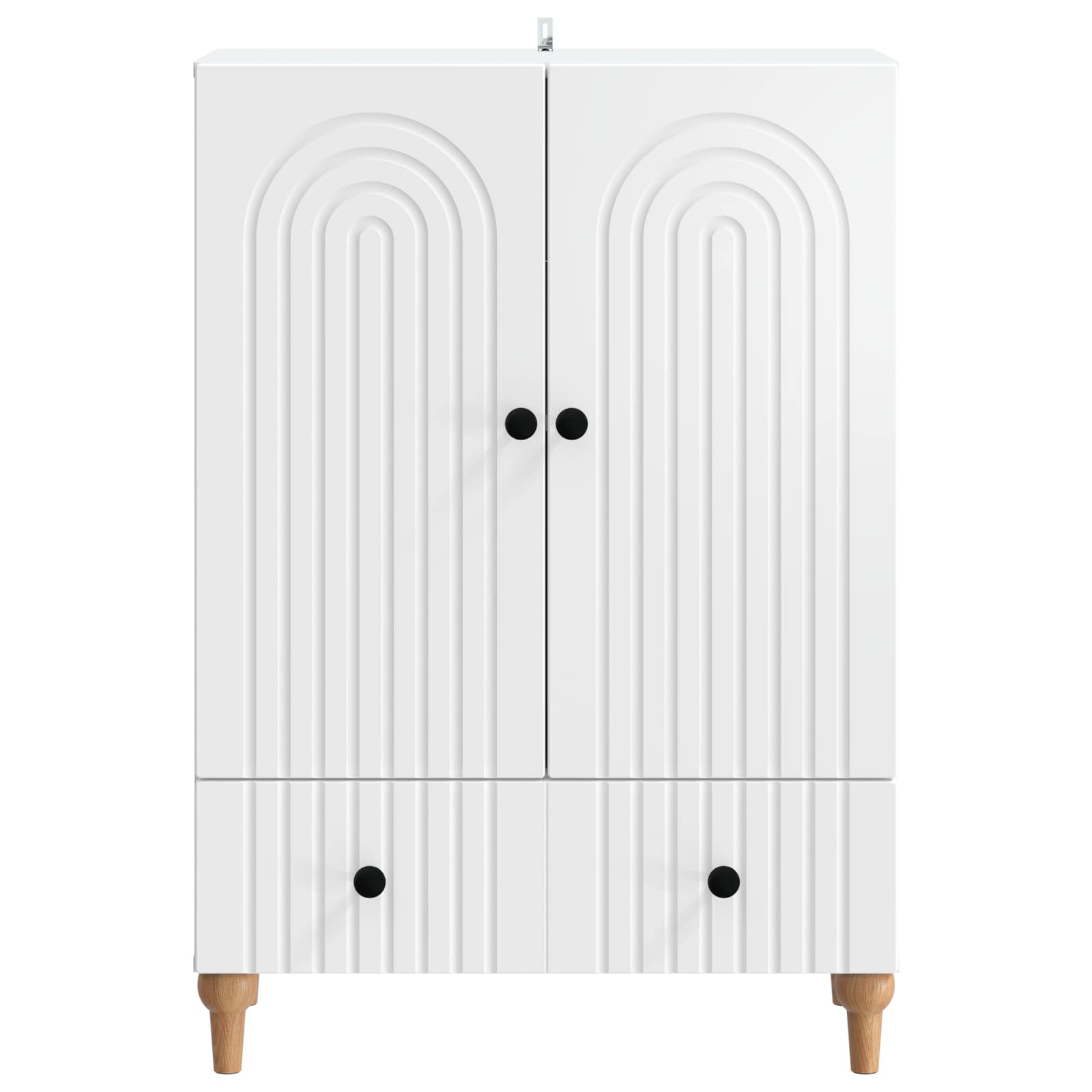 Dressoir Wit 66 x 34,5 x 95 cm Bewerkt hout is nu te koop bij PeponiXL, paradijselijk wonen!