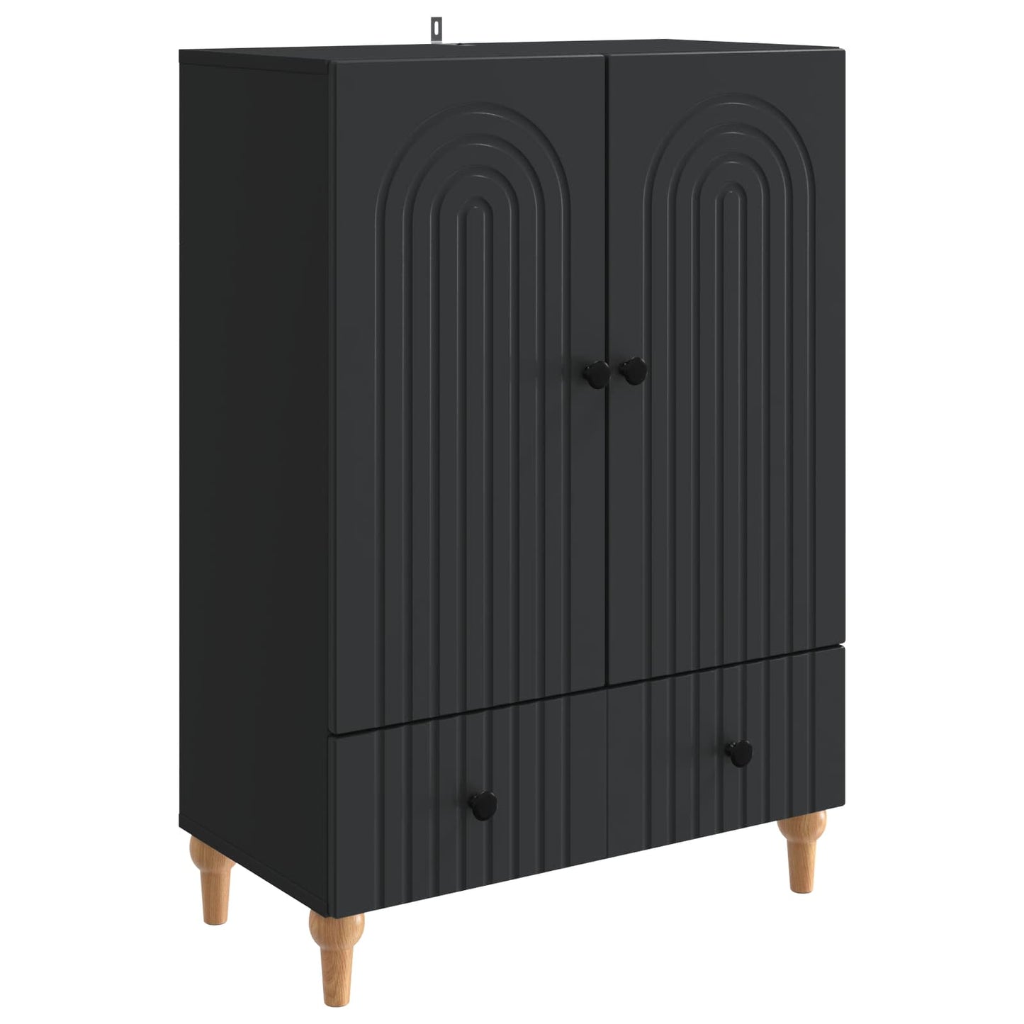 Dressoir met lade Zwart 66 x 34,5 x 95 cm Bewerkt hout is nu te koop bij PeponiXL, paradijselijk wonen!