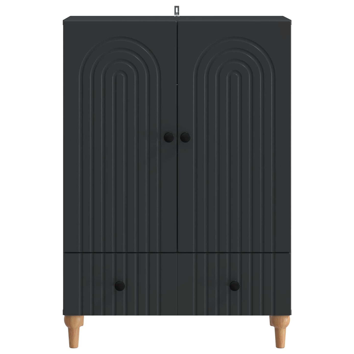Dressoir met lade Zwart 66 x 34,5 x 95 cm Bewerkt hout is nu te koop bij PeponiXL, paradijselijk wonen!