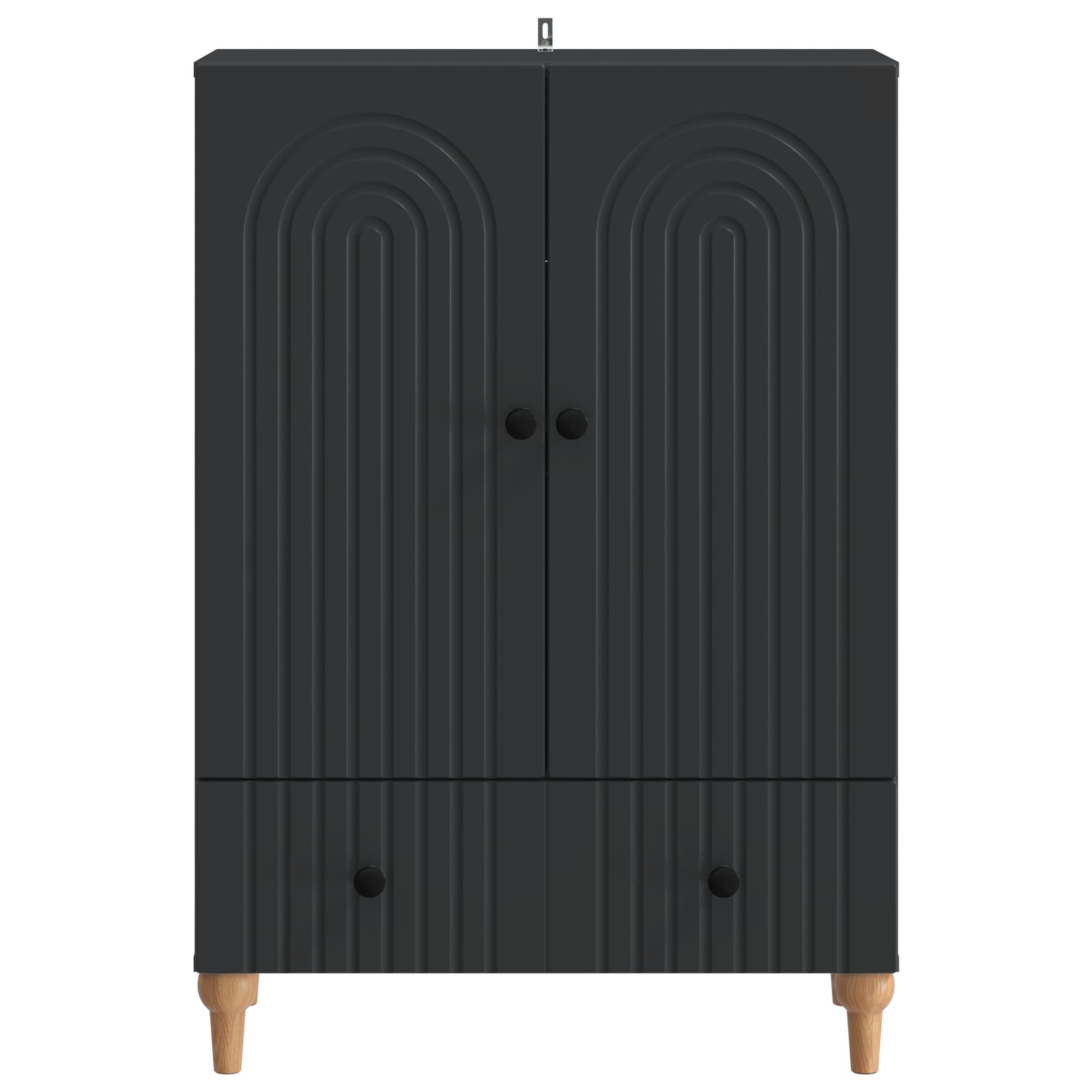 Dressoir met lade Zwart 66 x 34,5 x 95 cm Bewerkt hout is nu te koop bij PeponiXL, paradijselijk wonen!
