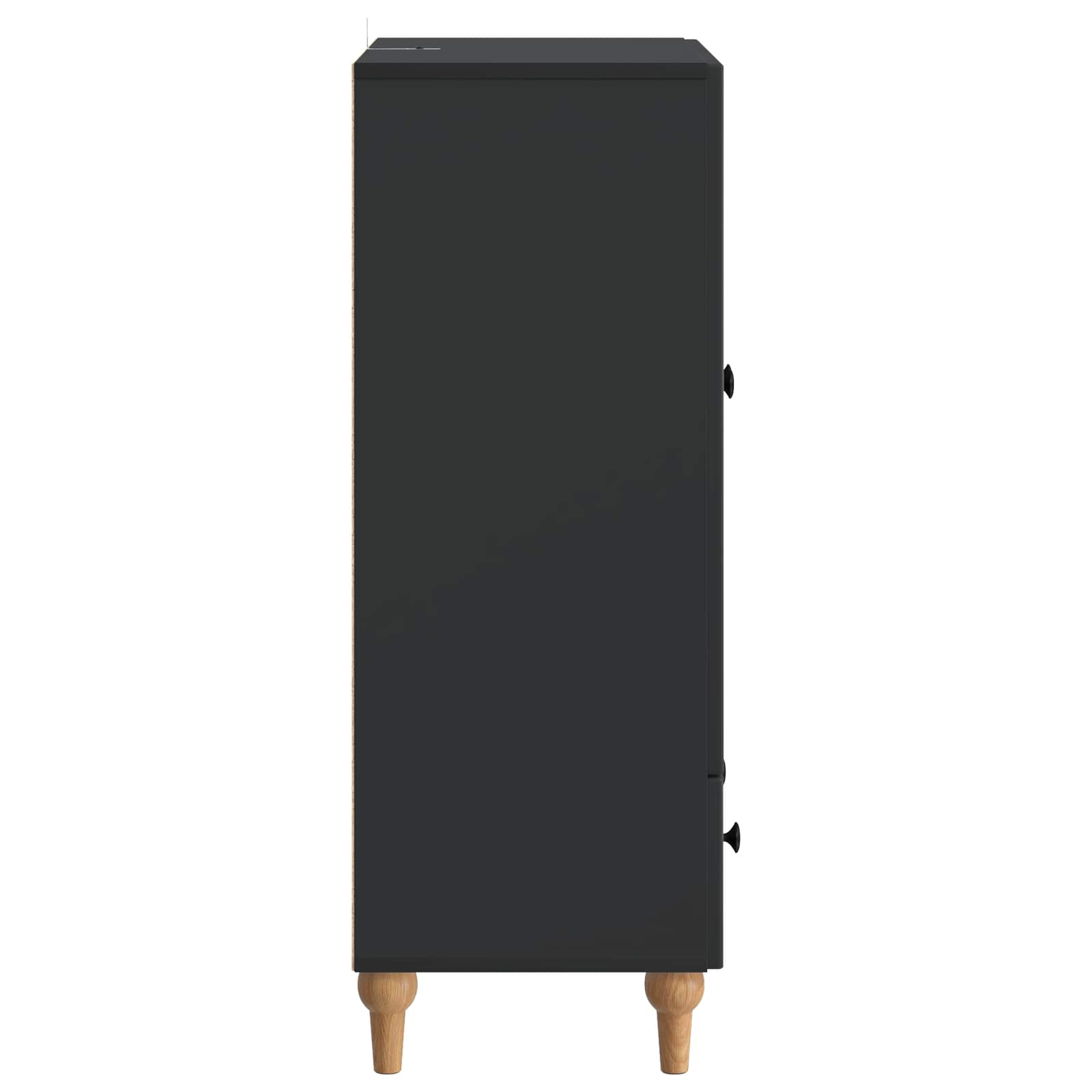 Dressoir met lade Zwart 66 x 34,5 x 95 cm Bewerkt hout is nu te koop bij PeponiXL, paradijselijk wonen!