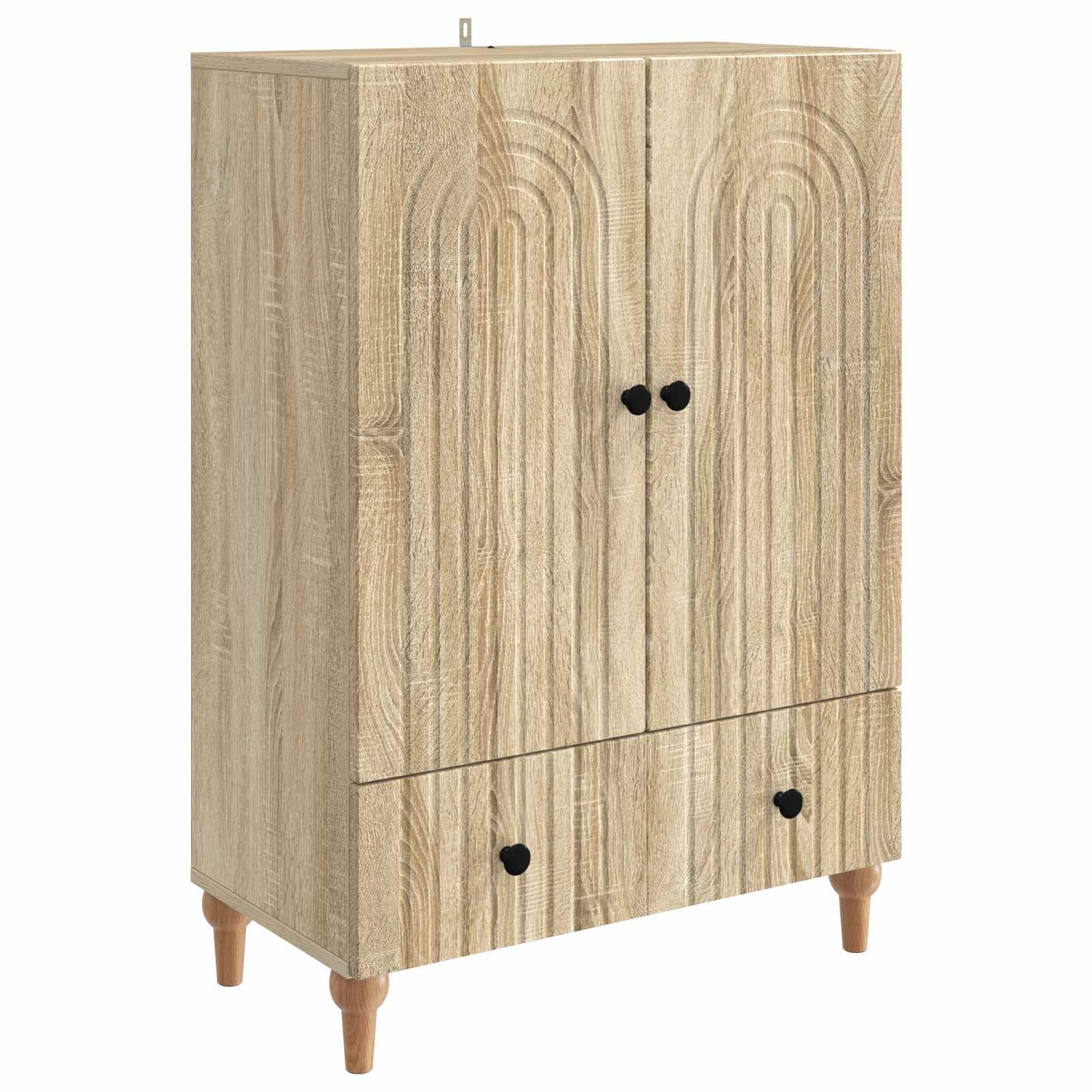 Dressoir met lade Sonoma Eiken 66 x 34,5 x 95 cm Bewerkt hout is nu te koop bij PeponiXL, paradijselijk wonen!