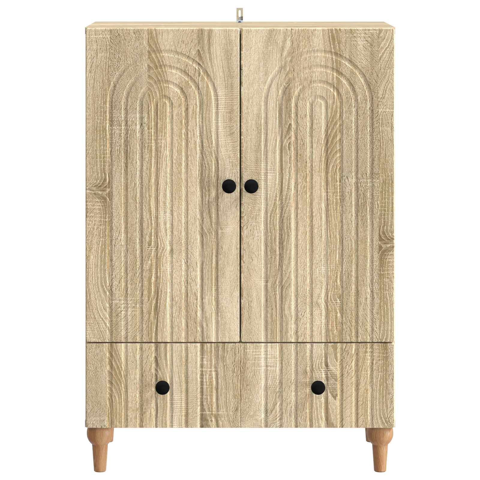 Dressoir met lade Sonoma Eiken 66 x 34,5 x 95 cm Bewerkt hout is nu te koop bij PeponiXL, paradijselijk wonen!
