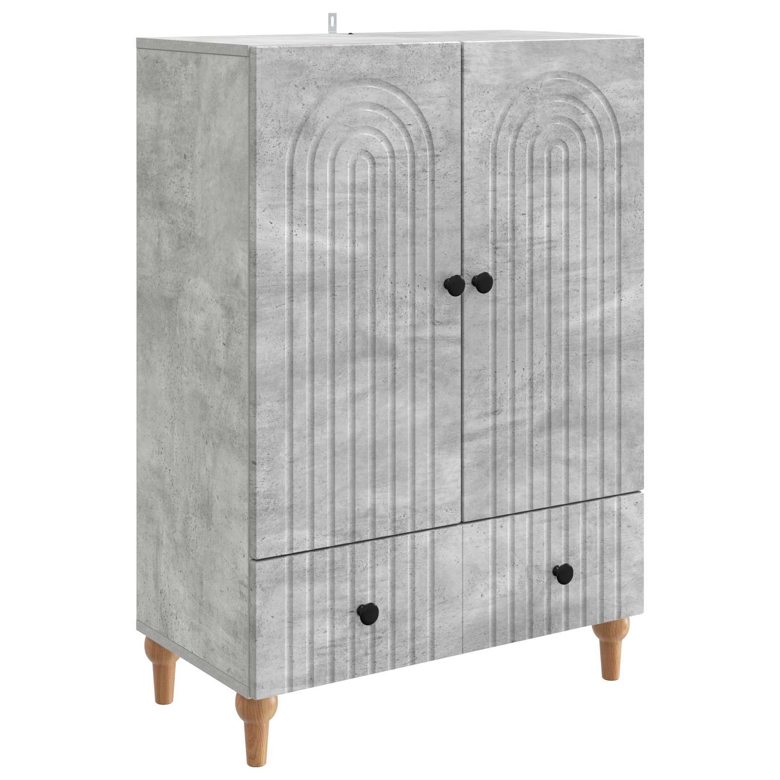 Dressoir met lade Betongrijs 66 x 34,5 x 95 cm Bewerkt hout is nu te koop bij PeponiXL, paradijselijk wonen!