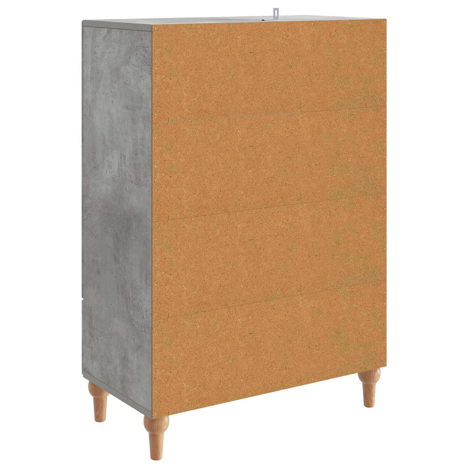 Dressoir met lade Betongrijs 66 x 34,5 x 95 cm Bewerkt hout is nu te koop bij PeponiXL, paradijselijk wonen!