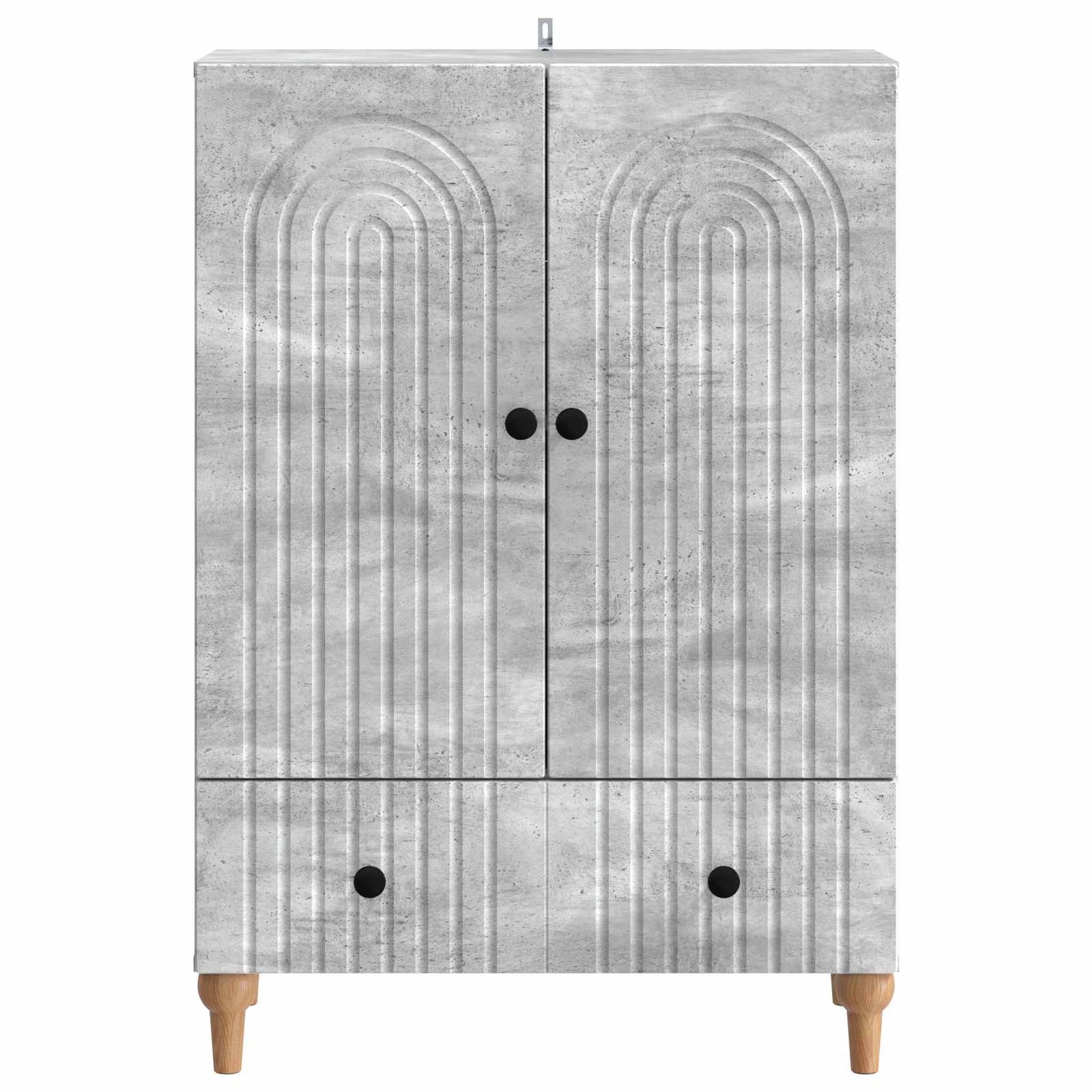 Dressoir met lade Betongrijs 66 x 34,5 x 95 cm Bewerkt hout is nu te koop bij PeponiXL, paradijselijk wonen!